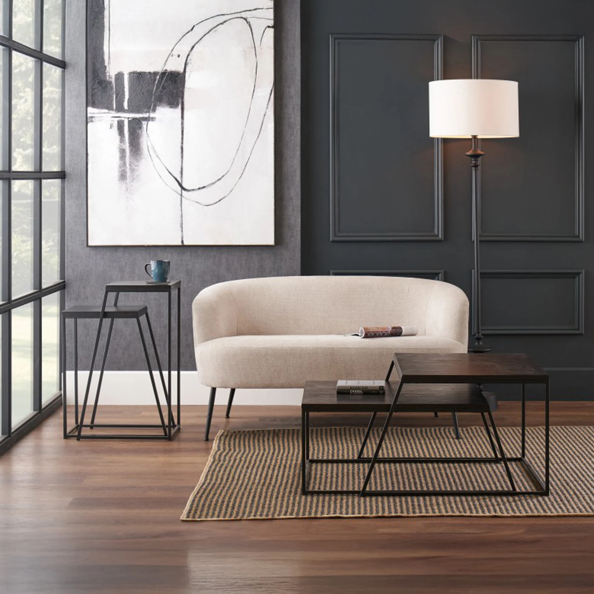 Mashiko Black Ash Effect Side Tables - Image 3