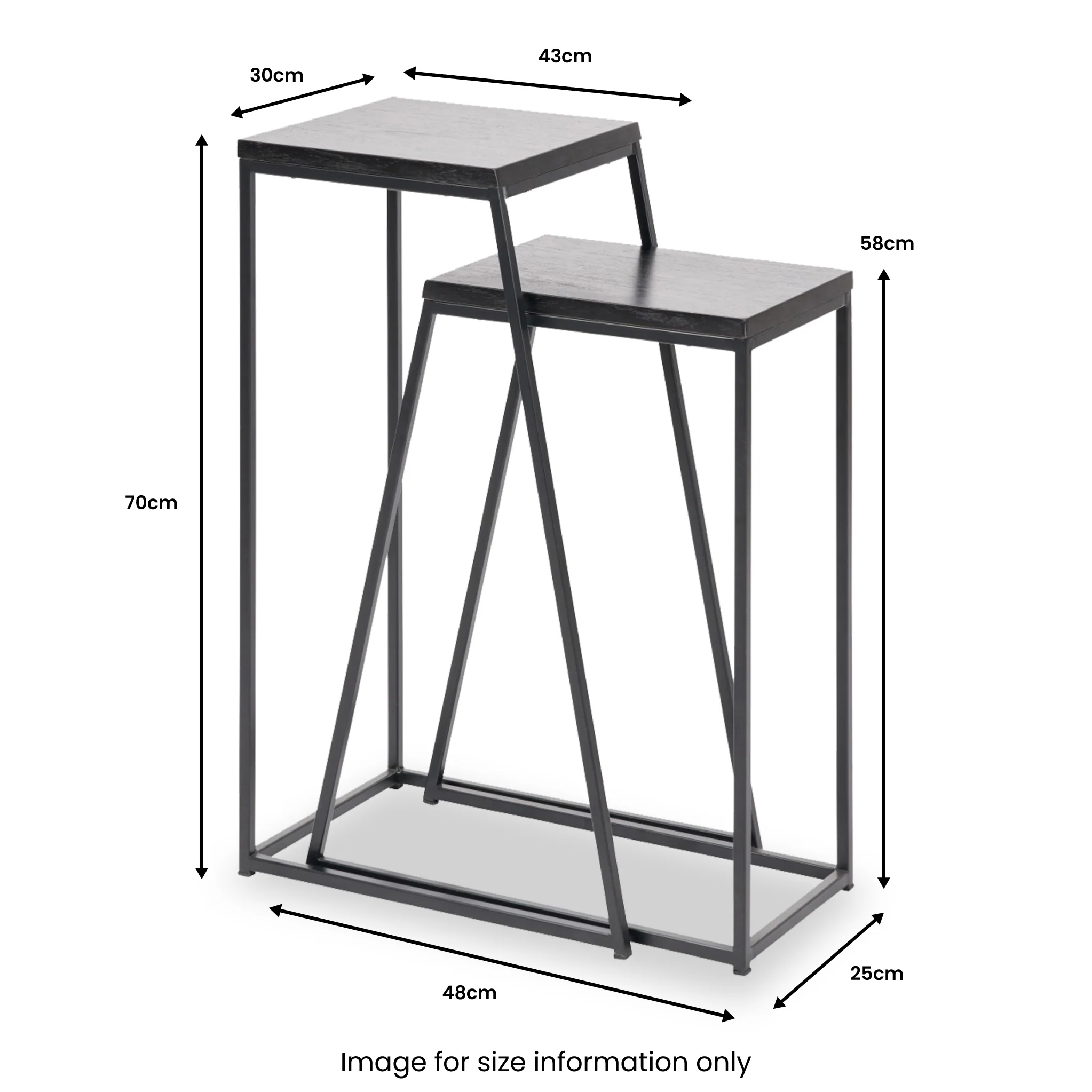 Mashiko Black Ash Effect Side Tables - Image 9