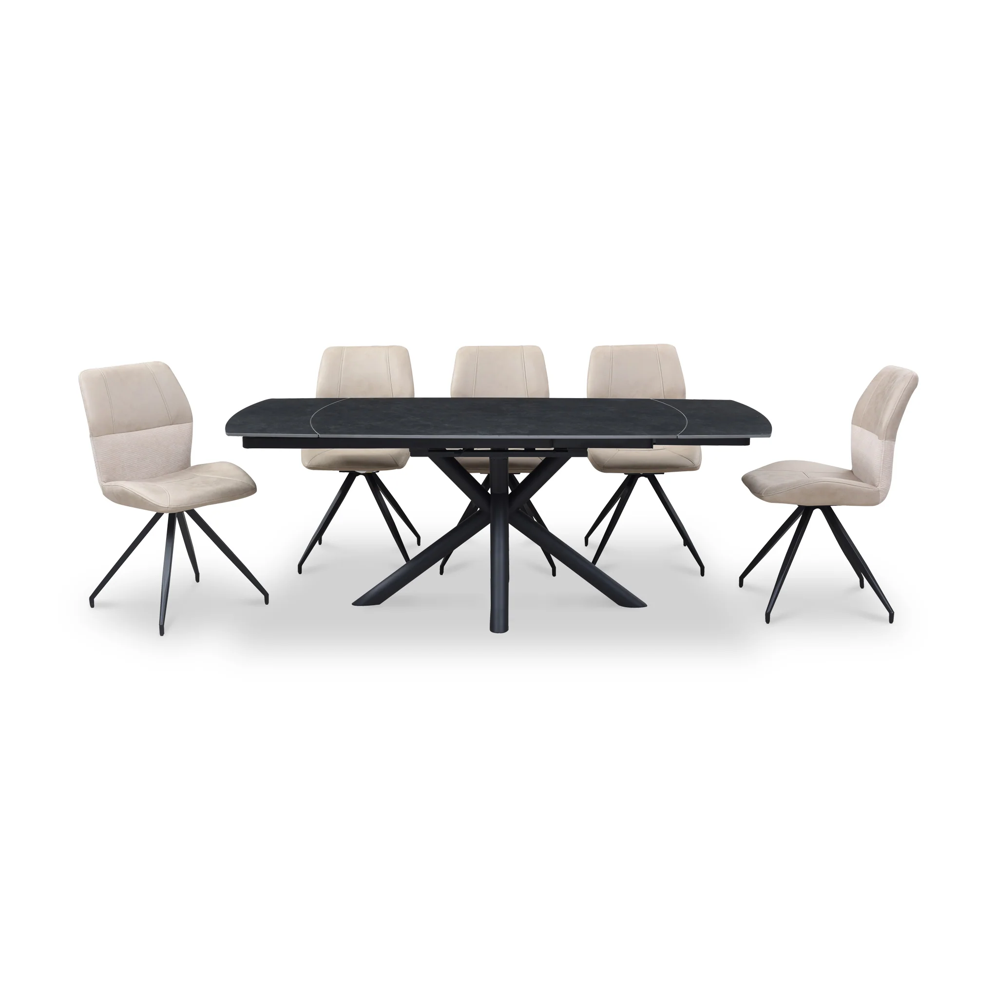Mateo Faux Suede Swivel Dining Chair - Image 11