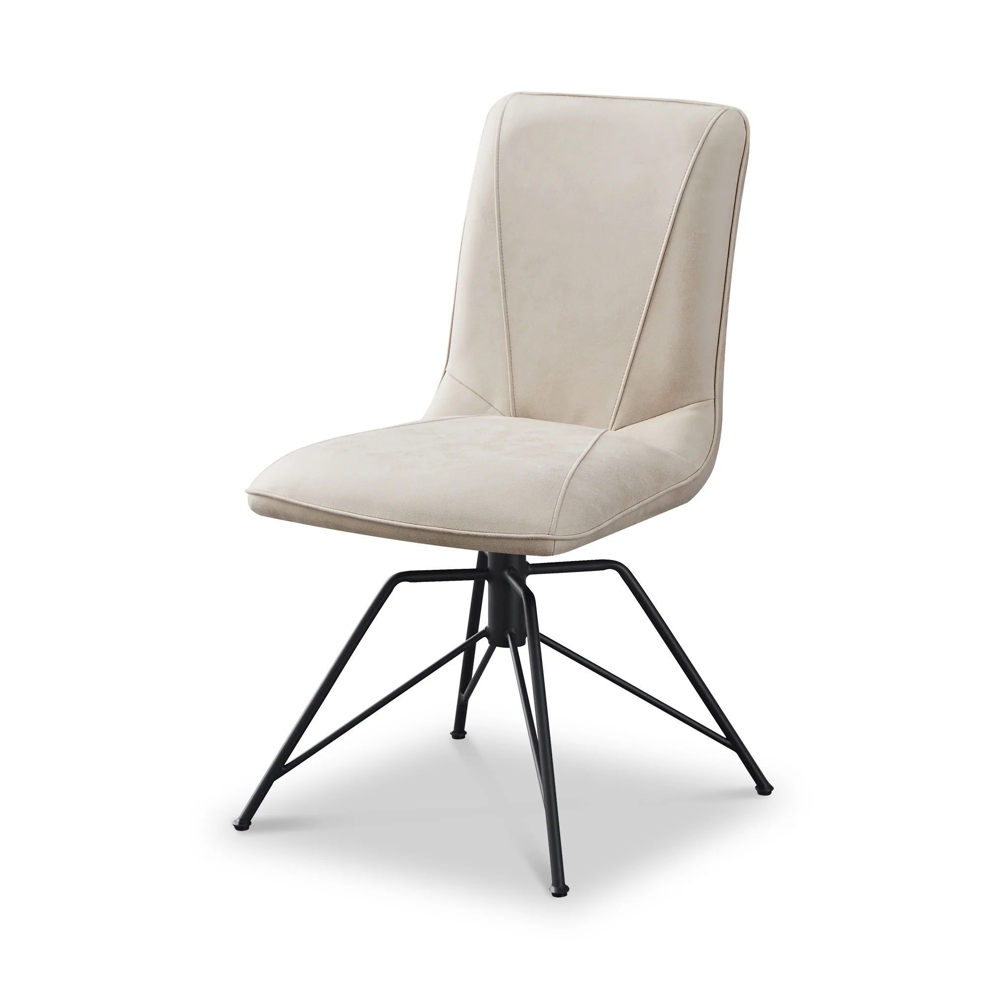 Mateo Faux Suede Swivel Dining Chair - Image 15