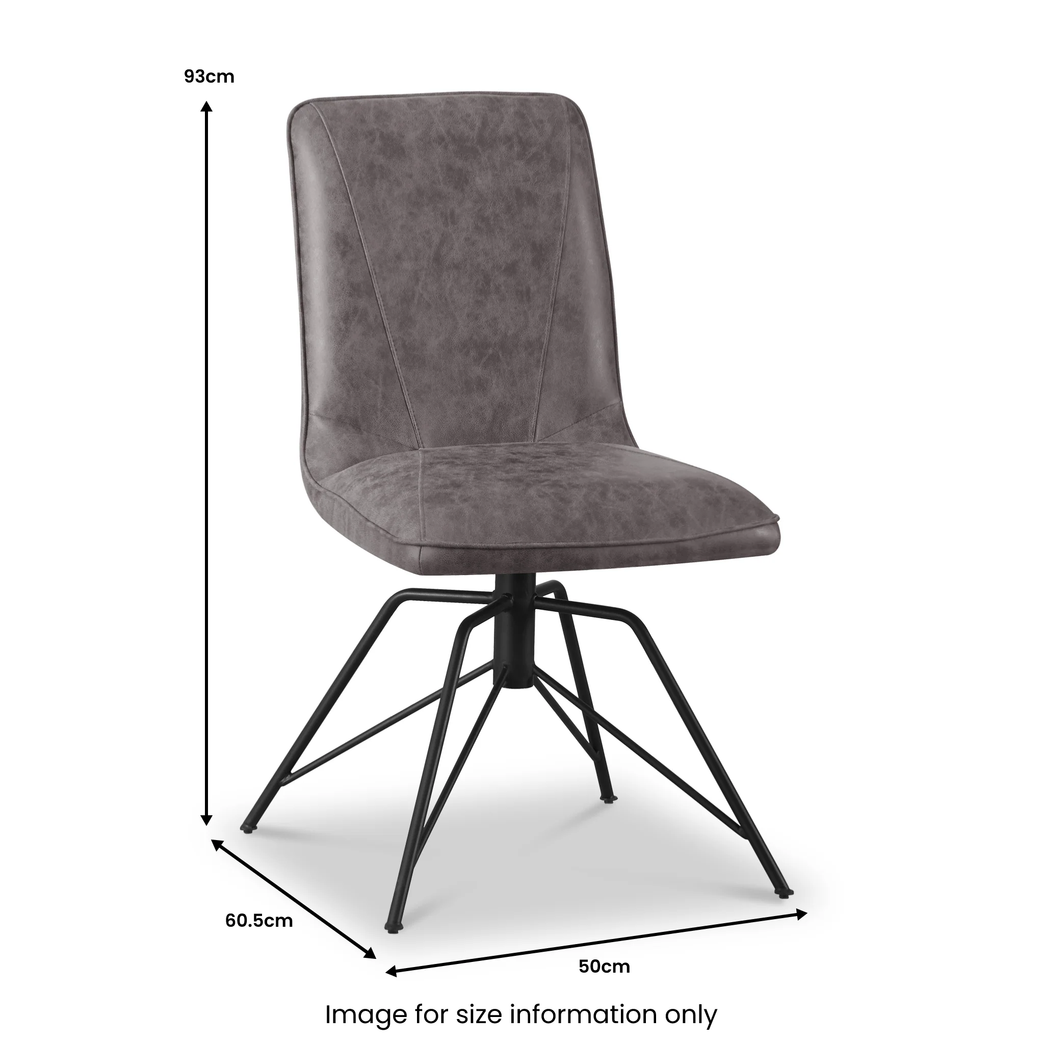 Mateo Faux Suede Swivel Dining Chair - Image 16
