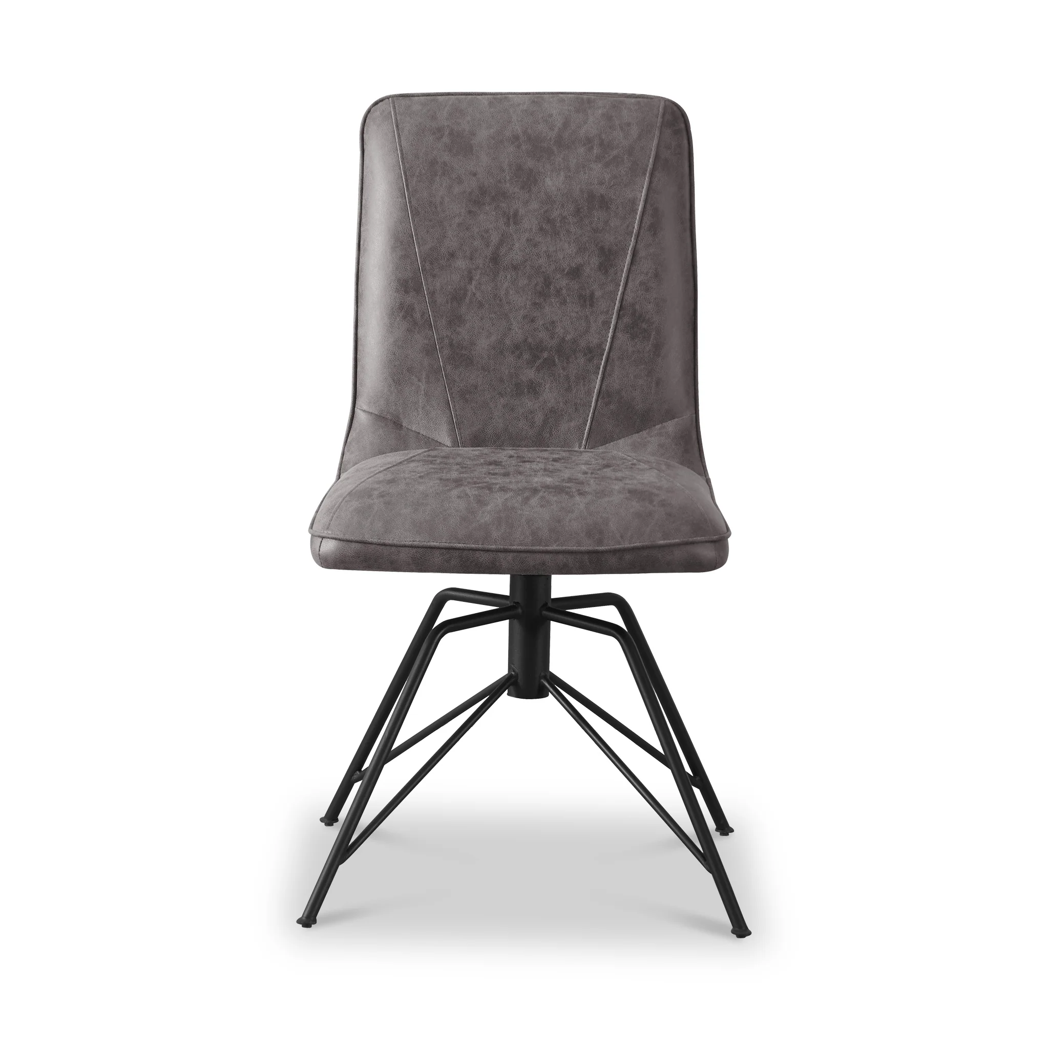 Mateo Faux Suede Swivel Dining Chair - Image 2