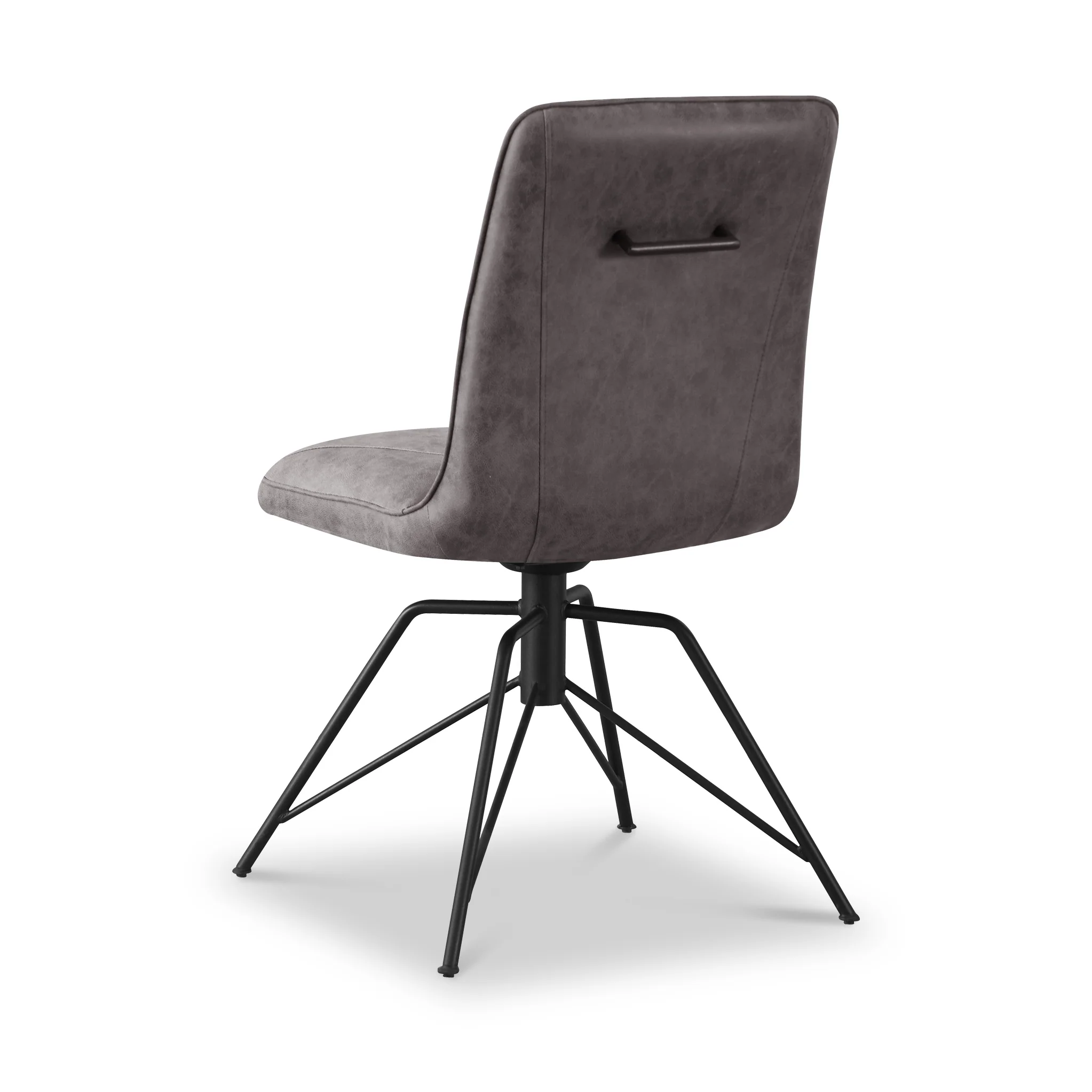 Mateo Faux Suede Swivel Dining Chair - Image 5