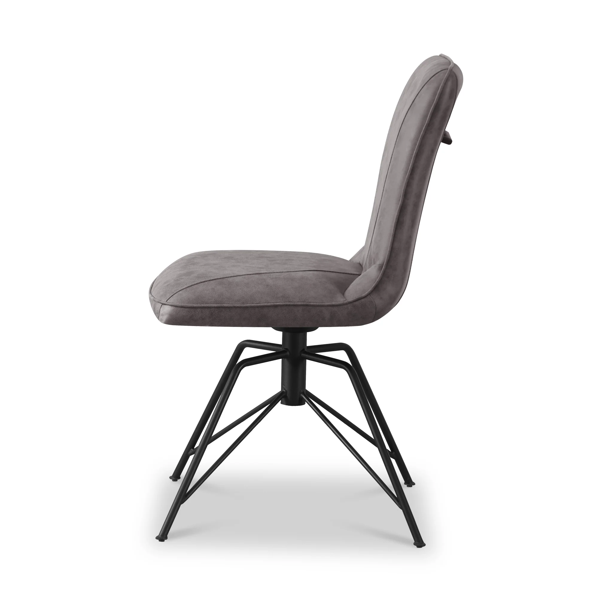 Mateo Faux Suede Swivel Dining Chair - Image 7