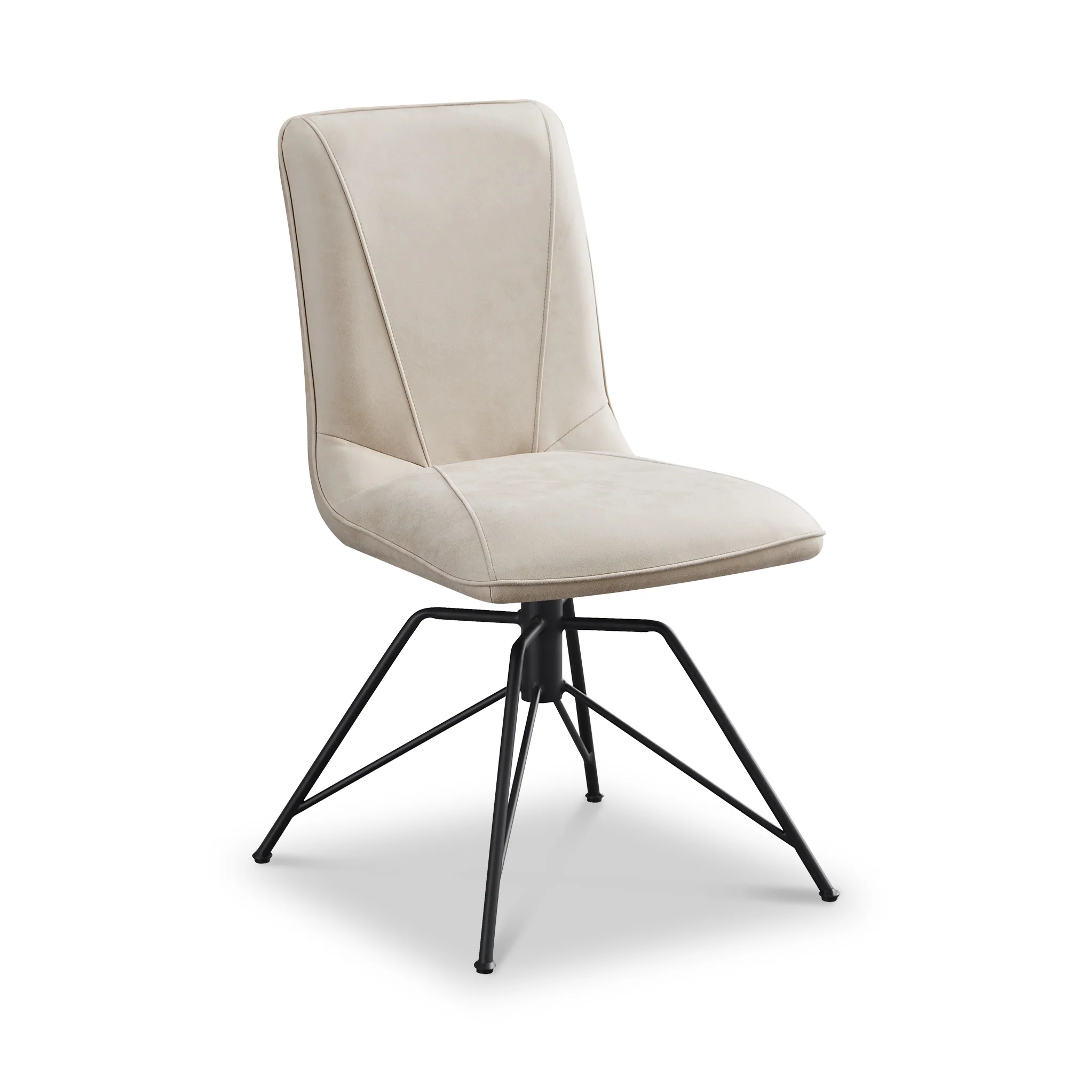 Mateo Faux Suede Swivel Dining Chair - Image 8