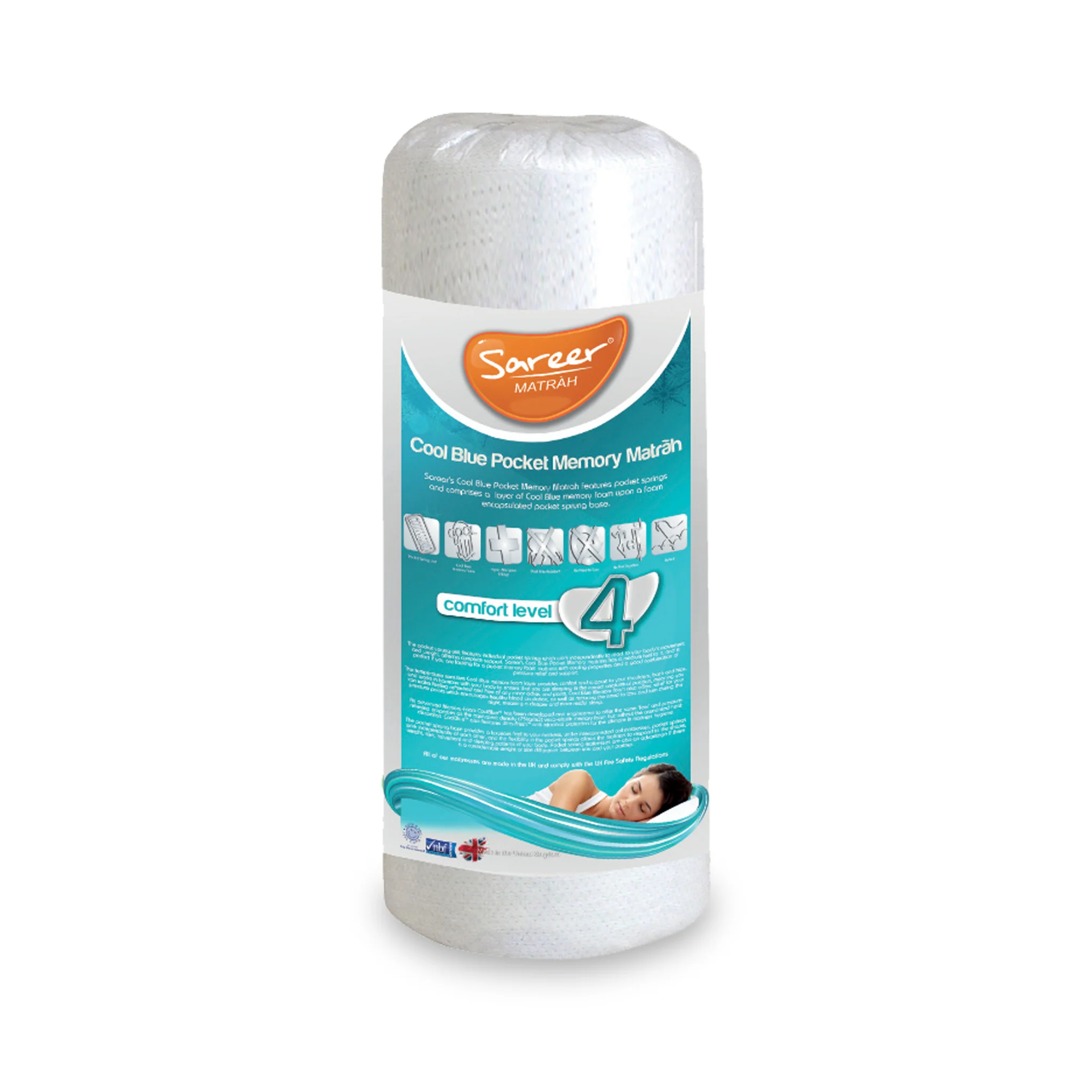 Matrah Cool Blue Pocket Sprung Mattress - Image 5