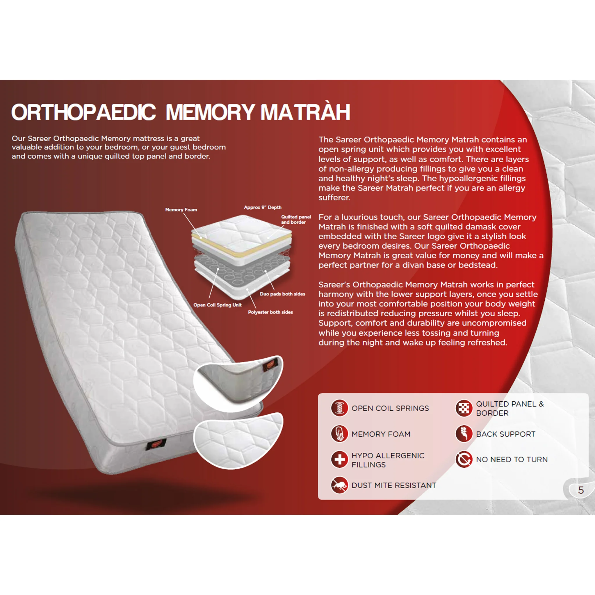 Matrah Ortho Memory Mattress - Image 6