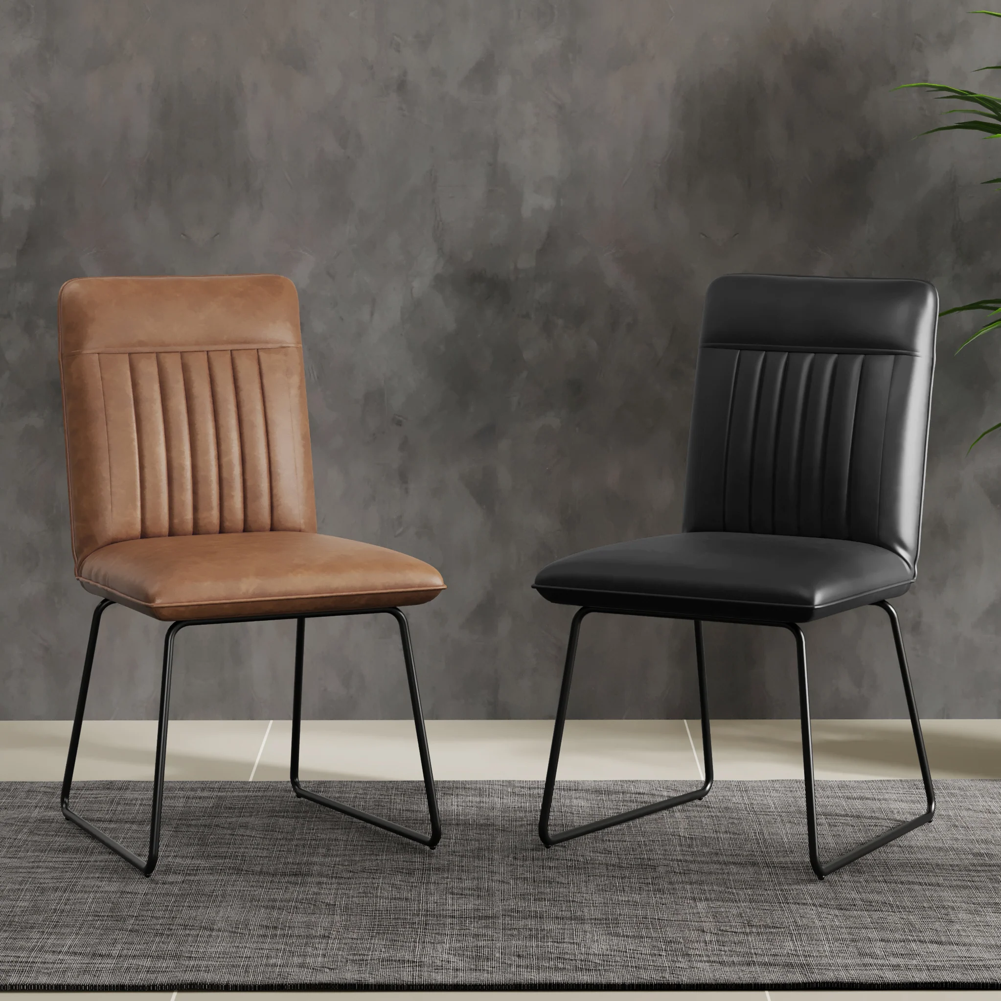 Mawby Faux Leather Dining Chair - Image 3
