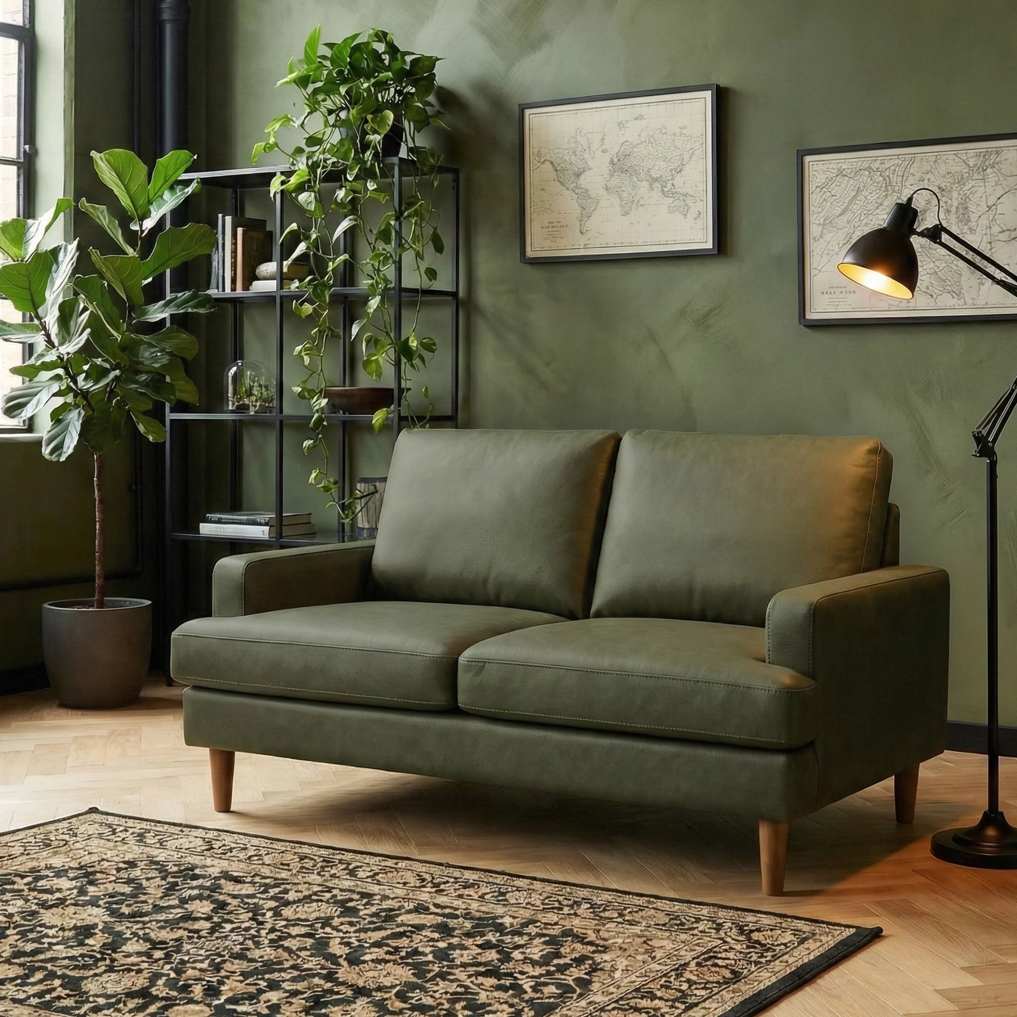 Max Faux Leather 2 Seater Sofa - Image 9