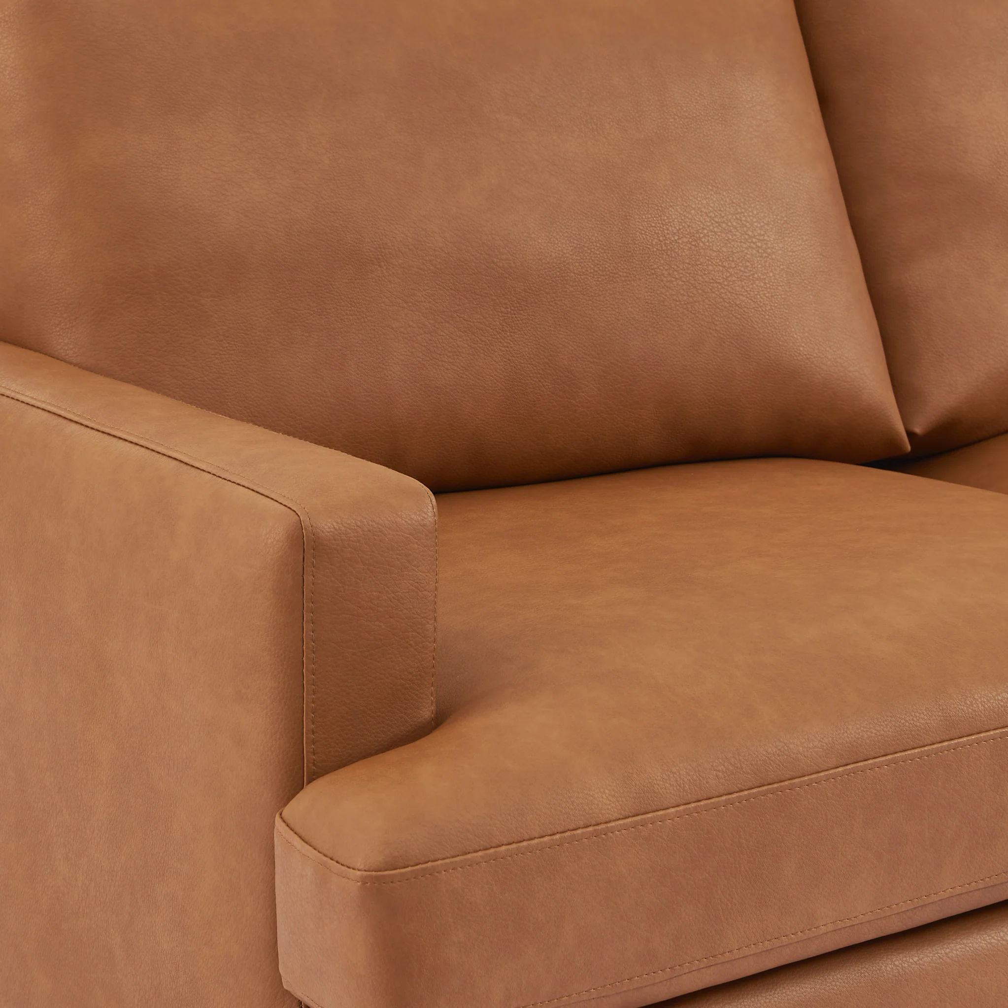 Max Faux Leather 3 Seater Sofa - Image 4