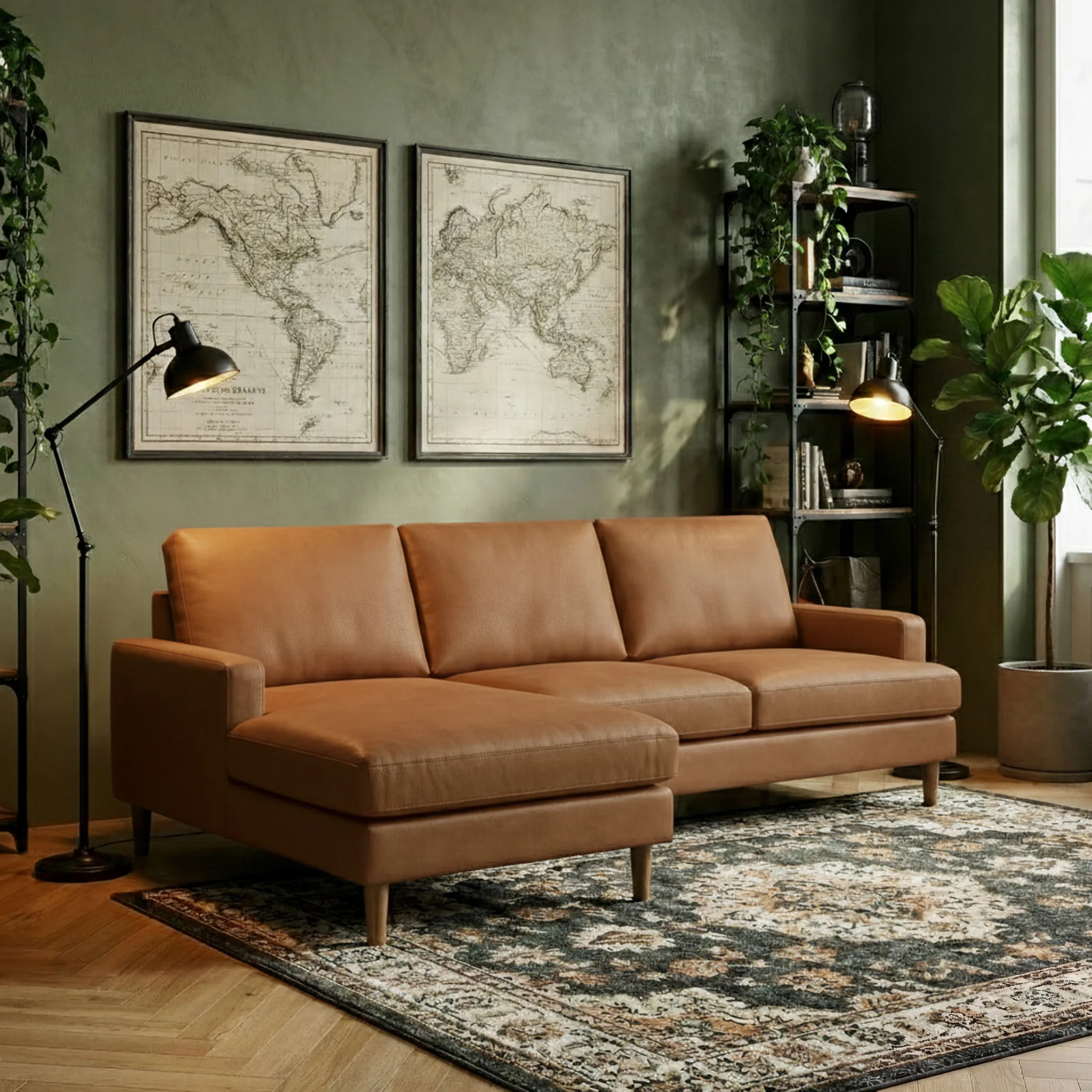 Max Faux Leather Corner Chaise Sofa - Image 2