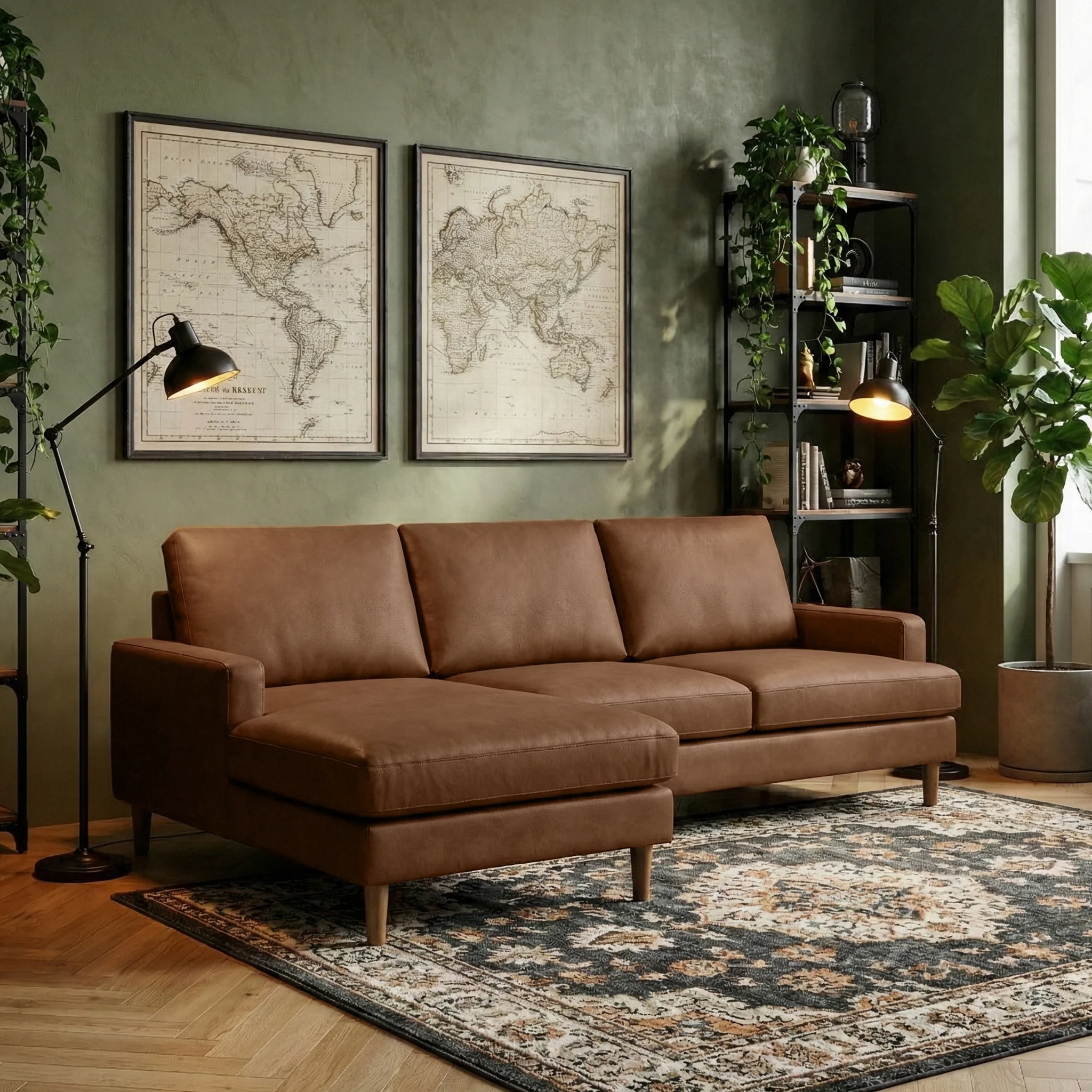 Max Faux Leather Corner Chaise Sofa - Image 26