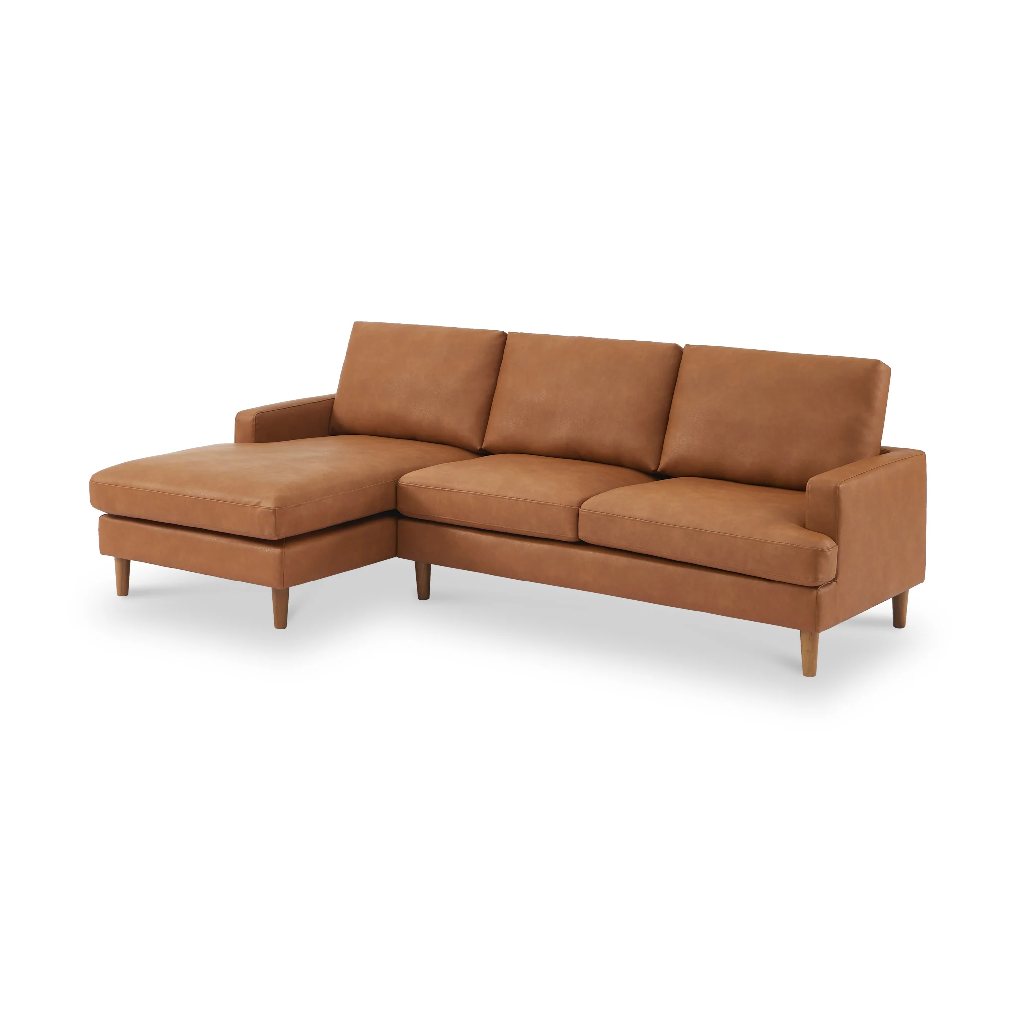 Max Faux Leather Corner Chaise Sofa - Image 3