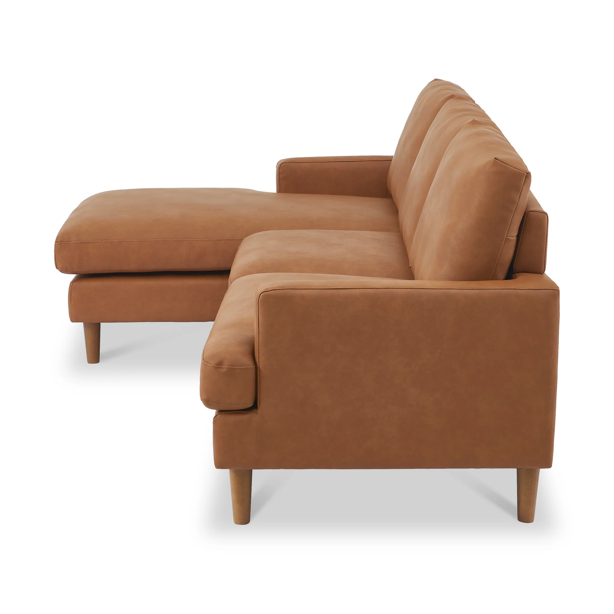 Max Faux Leather Corner Chaise Sofa - Image 4