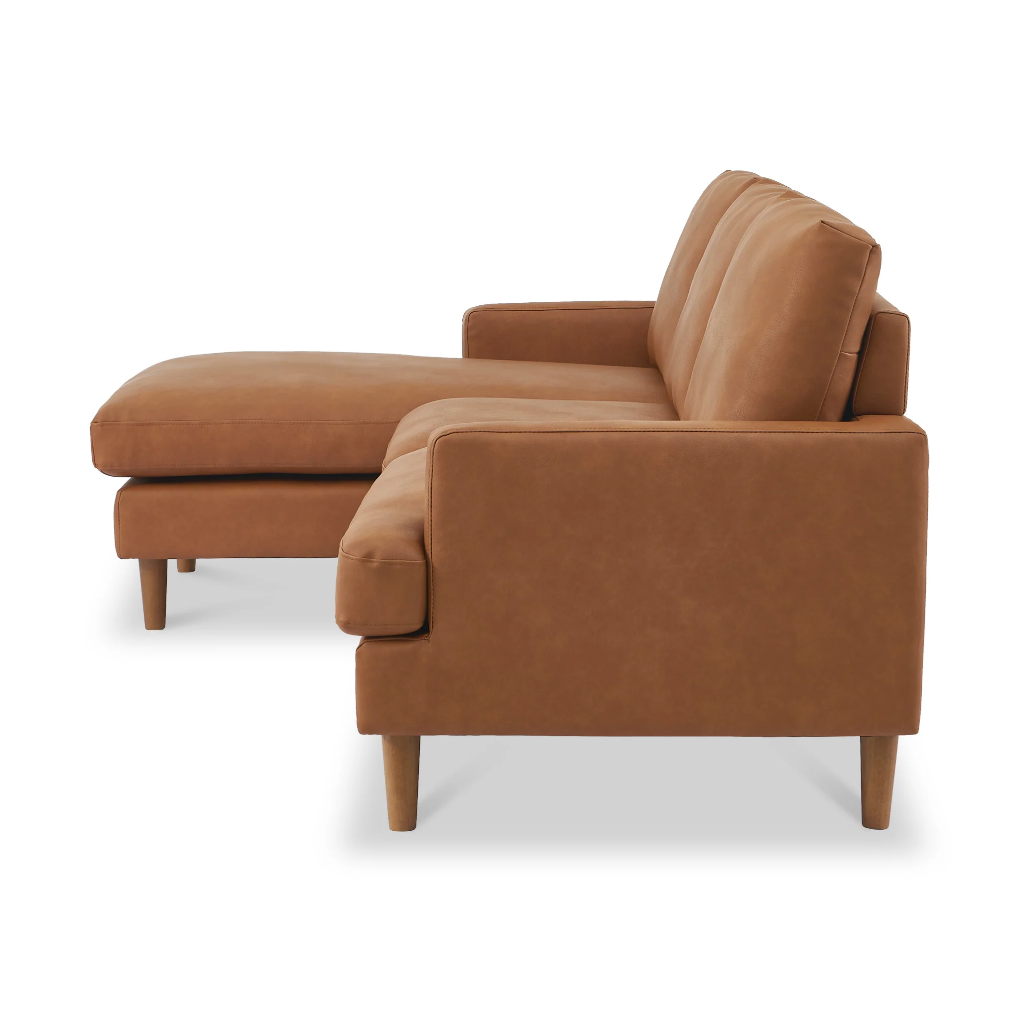 Max Faux Leather Corner Chaise Sofa - Image 5