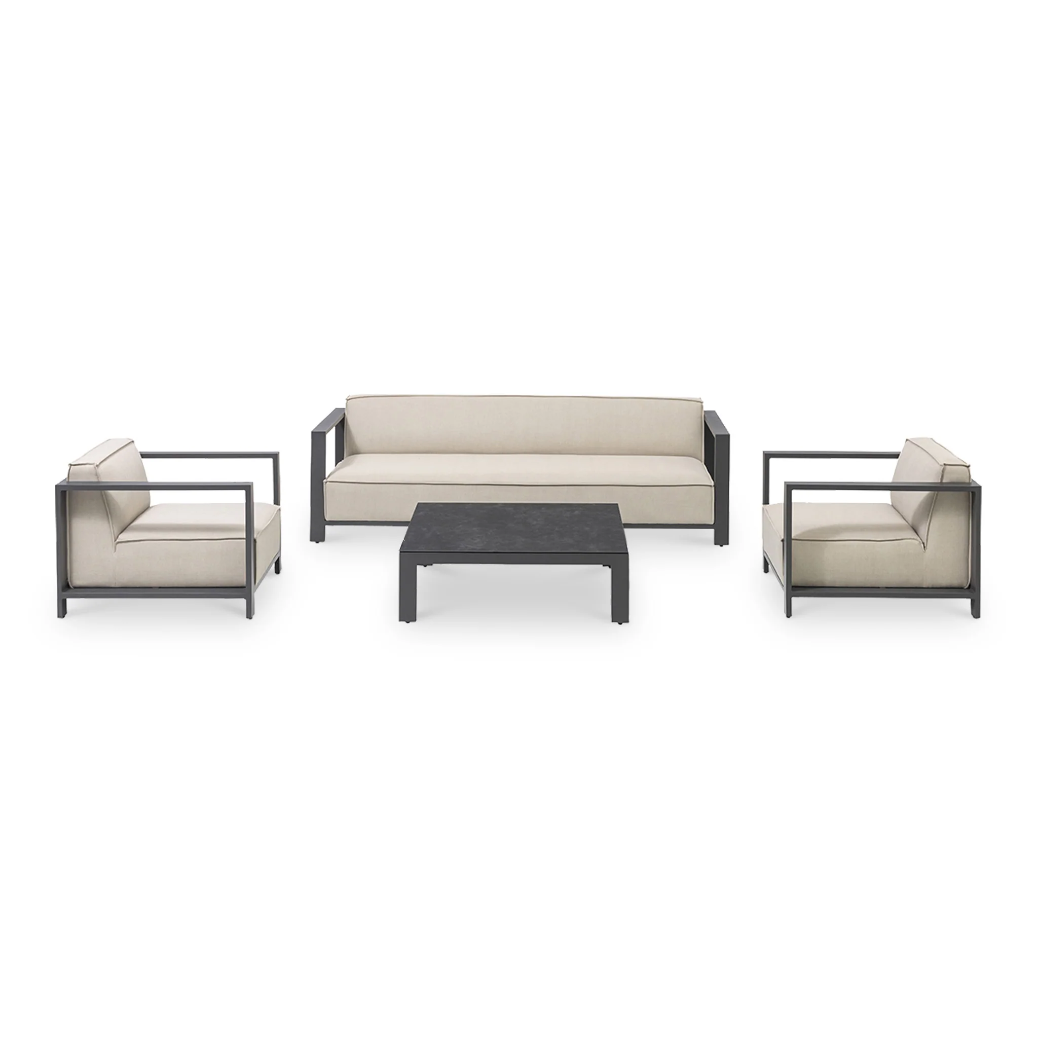 Maze Ibiza 3 Seat Sofa Set with Square Table - Image 2