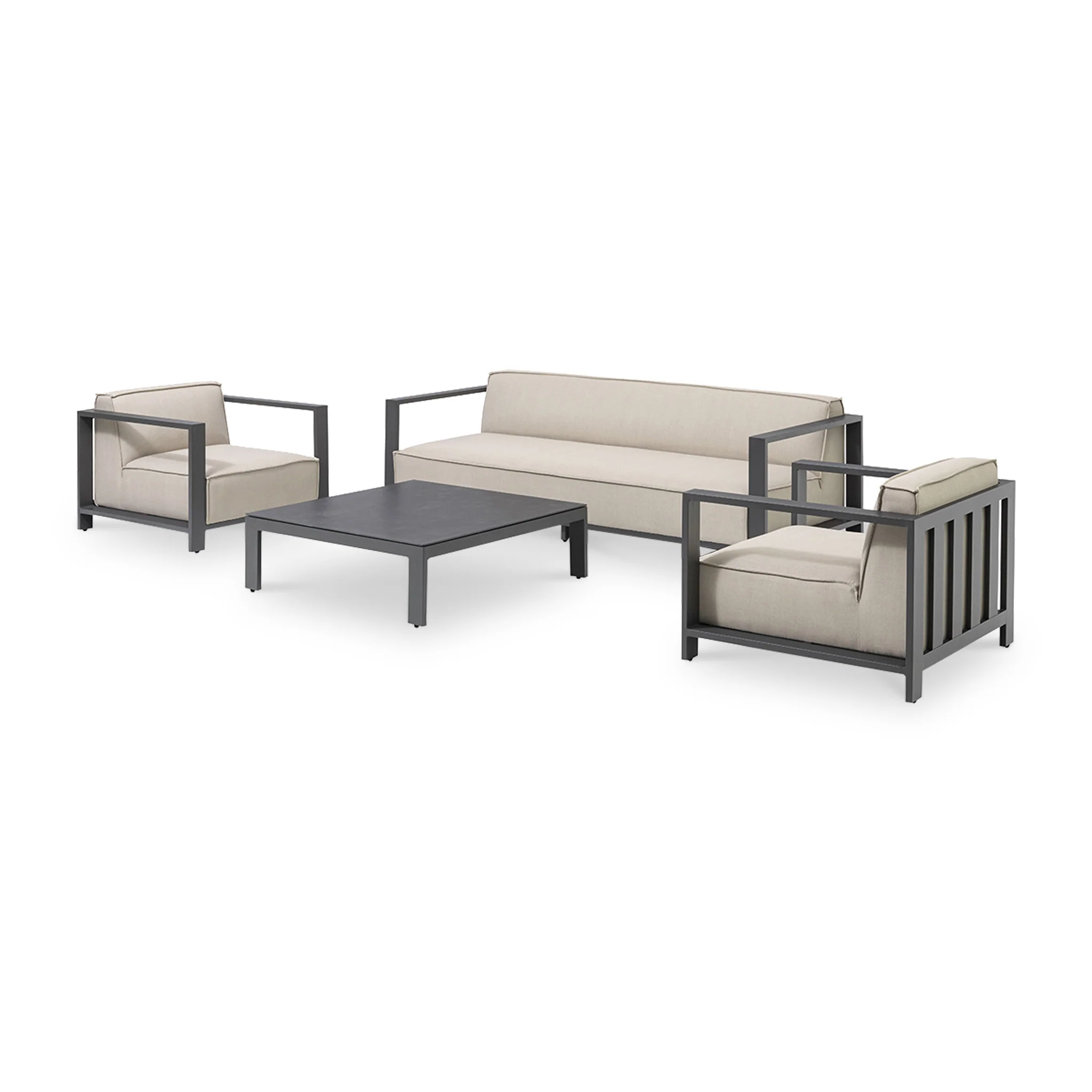 Maze Ibiza 3 Seat Sofa Set with Square Table - Image 4