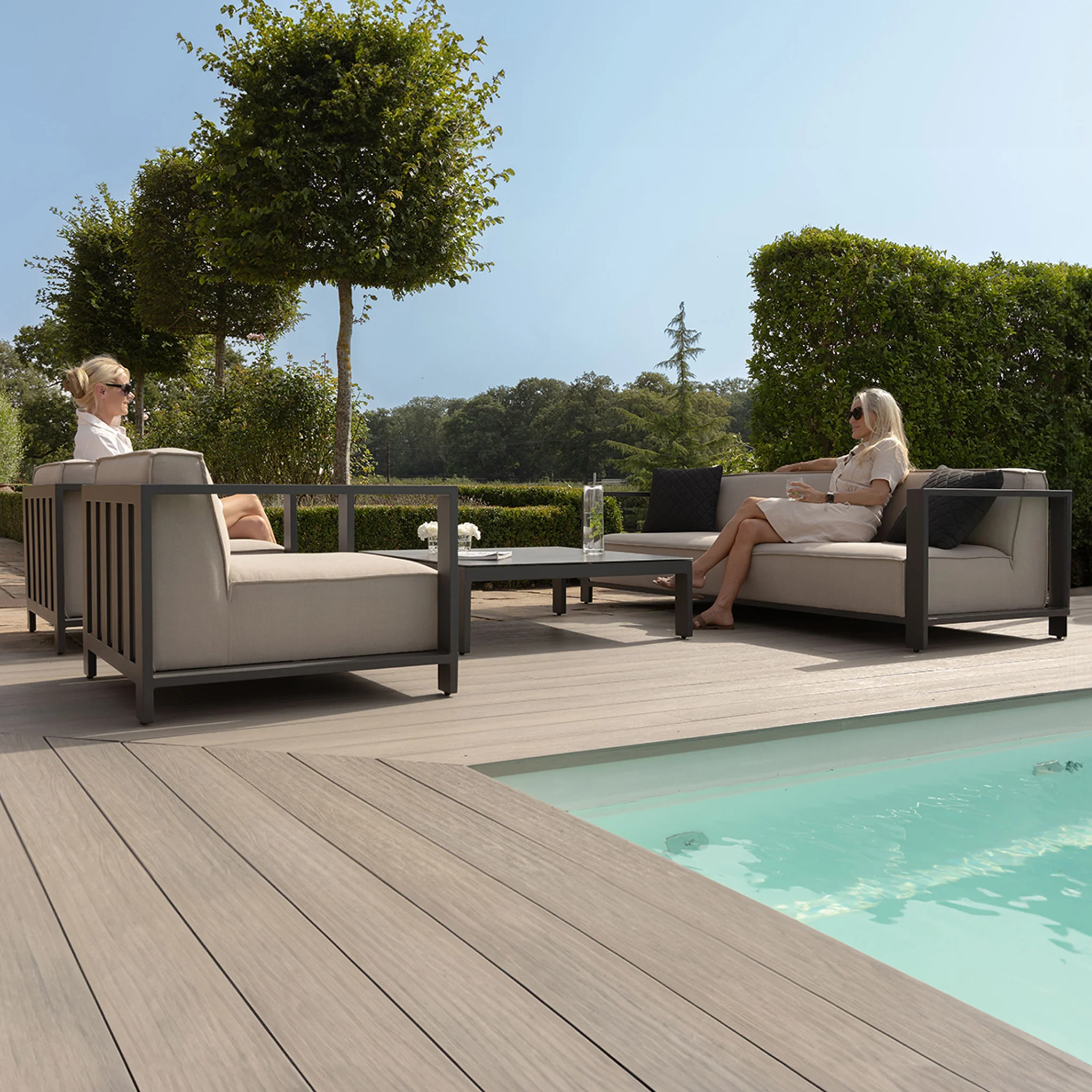 Maze Ibiza 3 Seat Sofa Set with Square Table - Image 6
