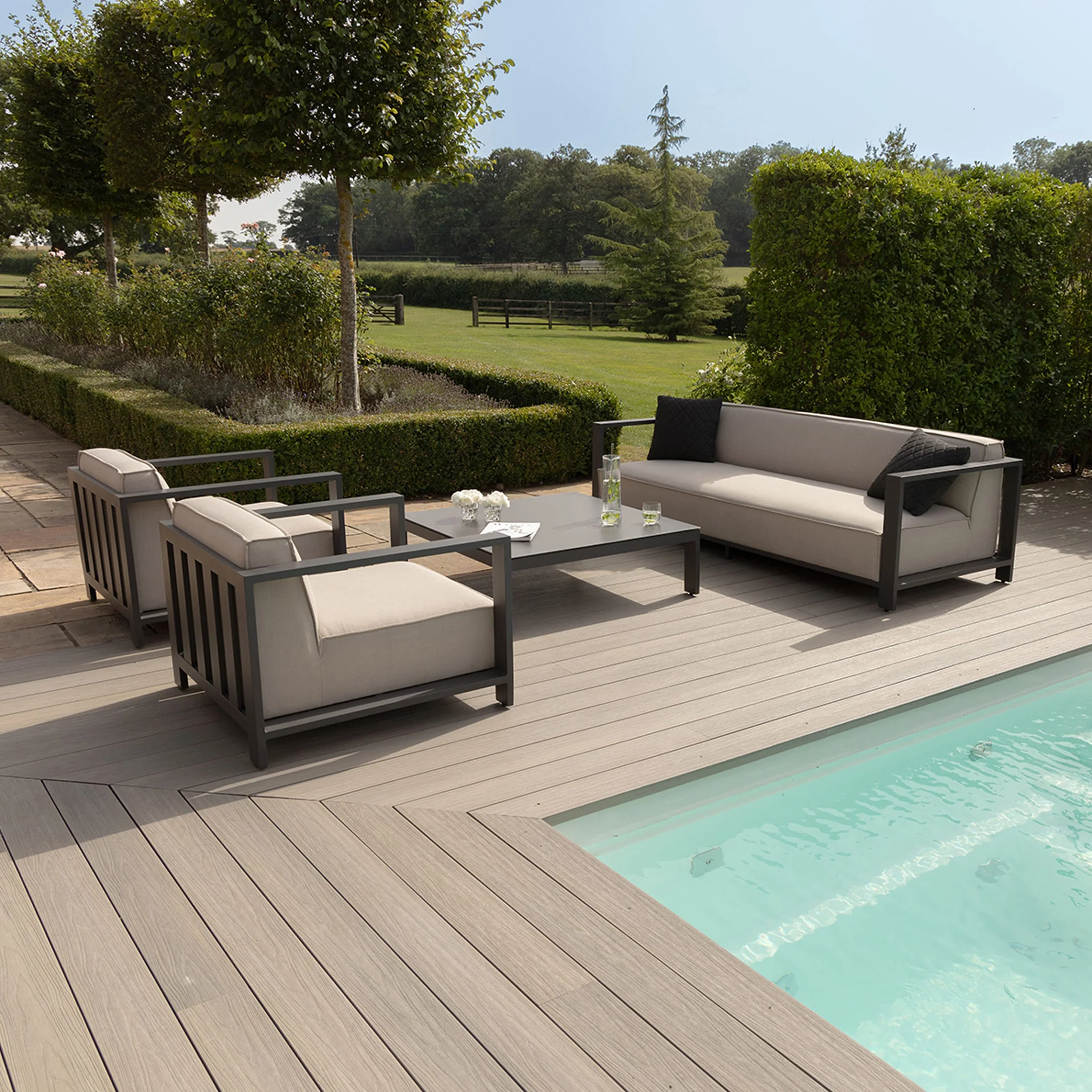 Maze Ibiza 3 Seat Sofa Set with Square Table - Image 7