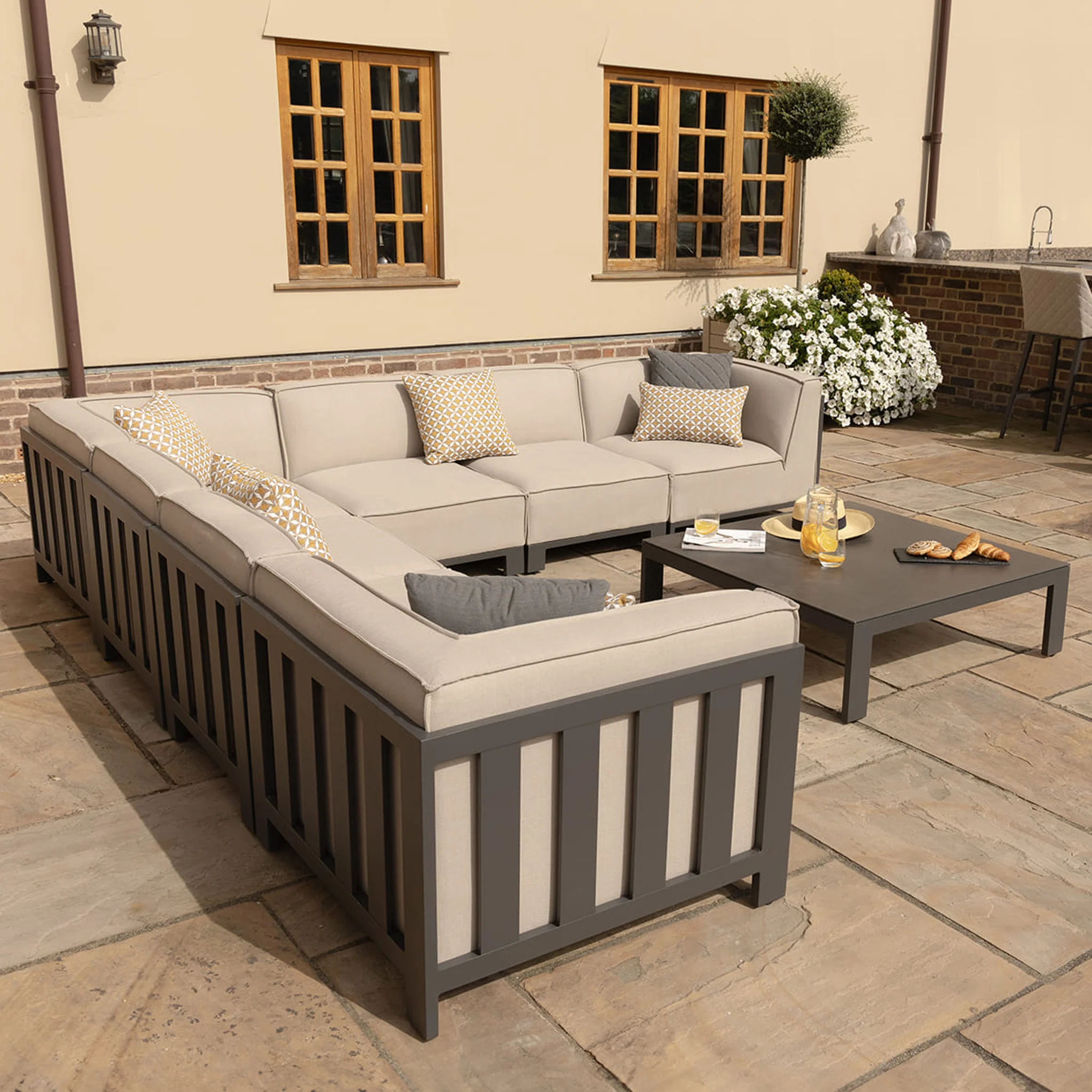 Maze Ibiza Large Corner Sofa Set with Square Table - Image 4