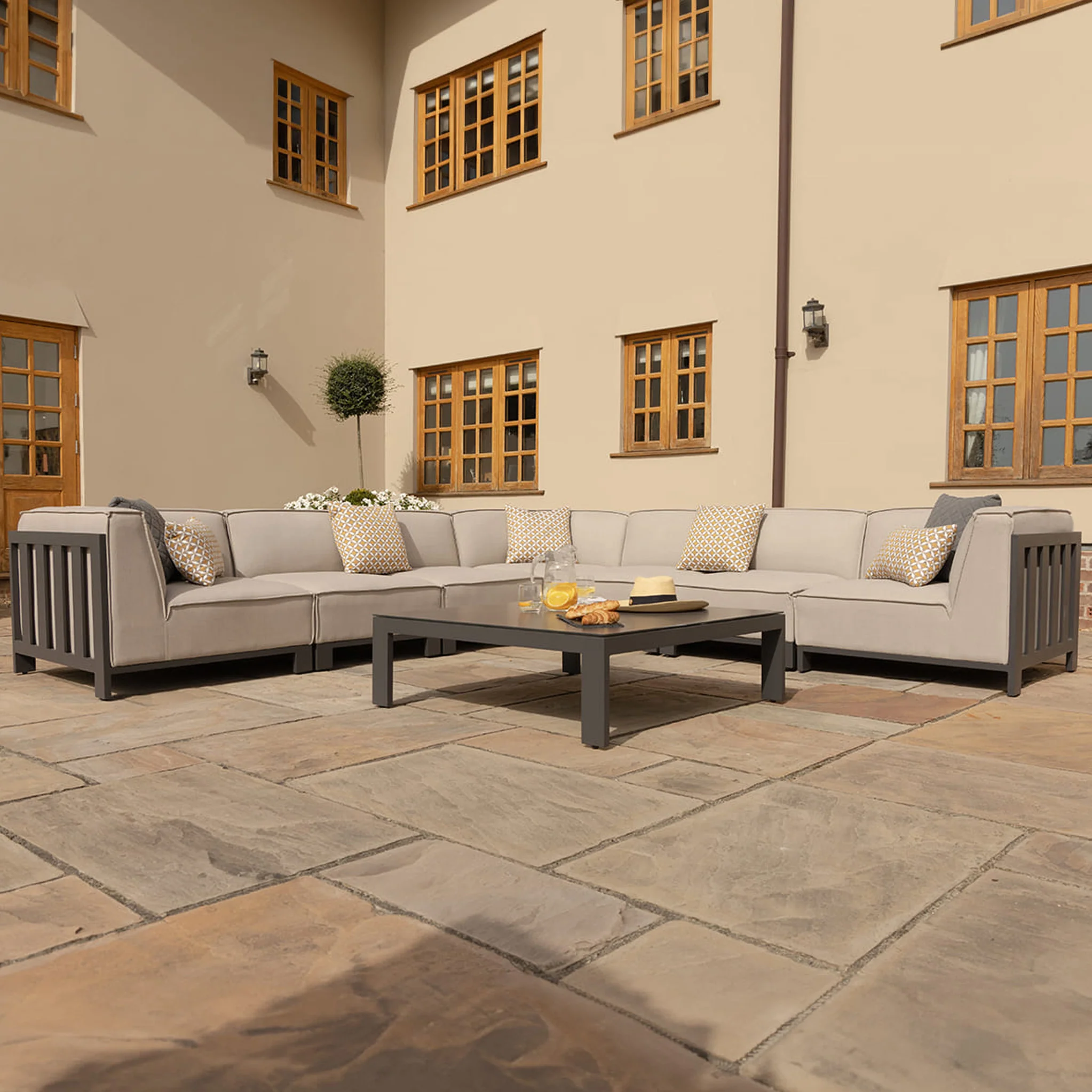 Maze Ibiza Large Corner Sofa Set with Square Table - Image 5