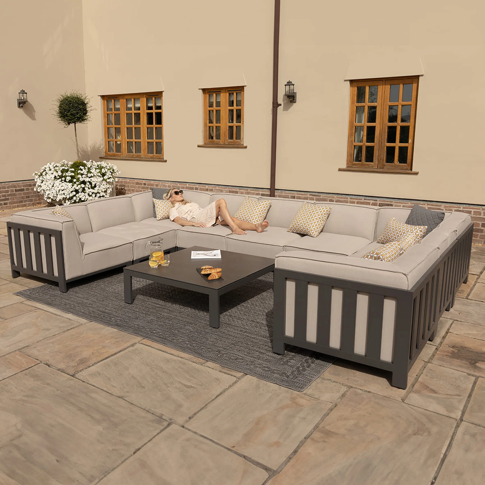 Maze Ibiza U Shape Sofa Set With Square Table - Image 5