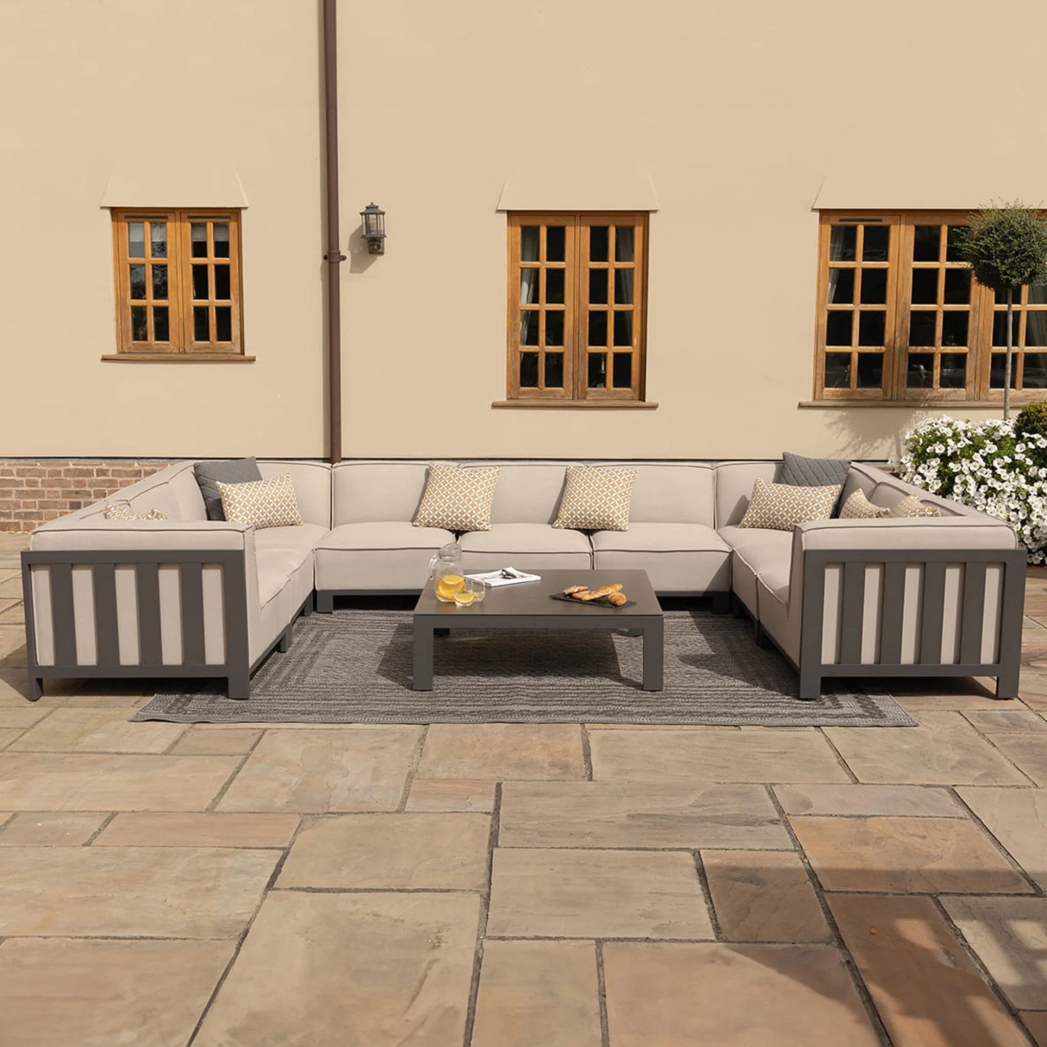 Maze Ibiza U Shape Sofa Set With Square Table - Image 9