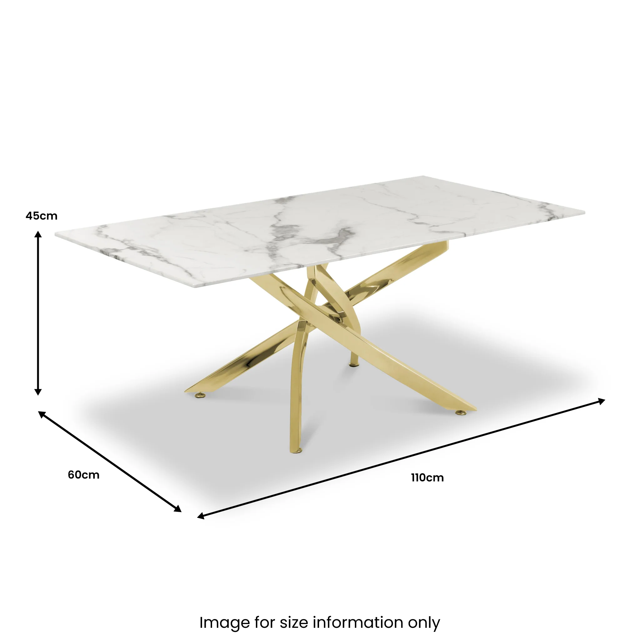 Melody Marble Effect Coffee Table - Image 11