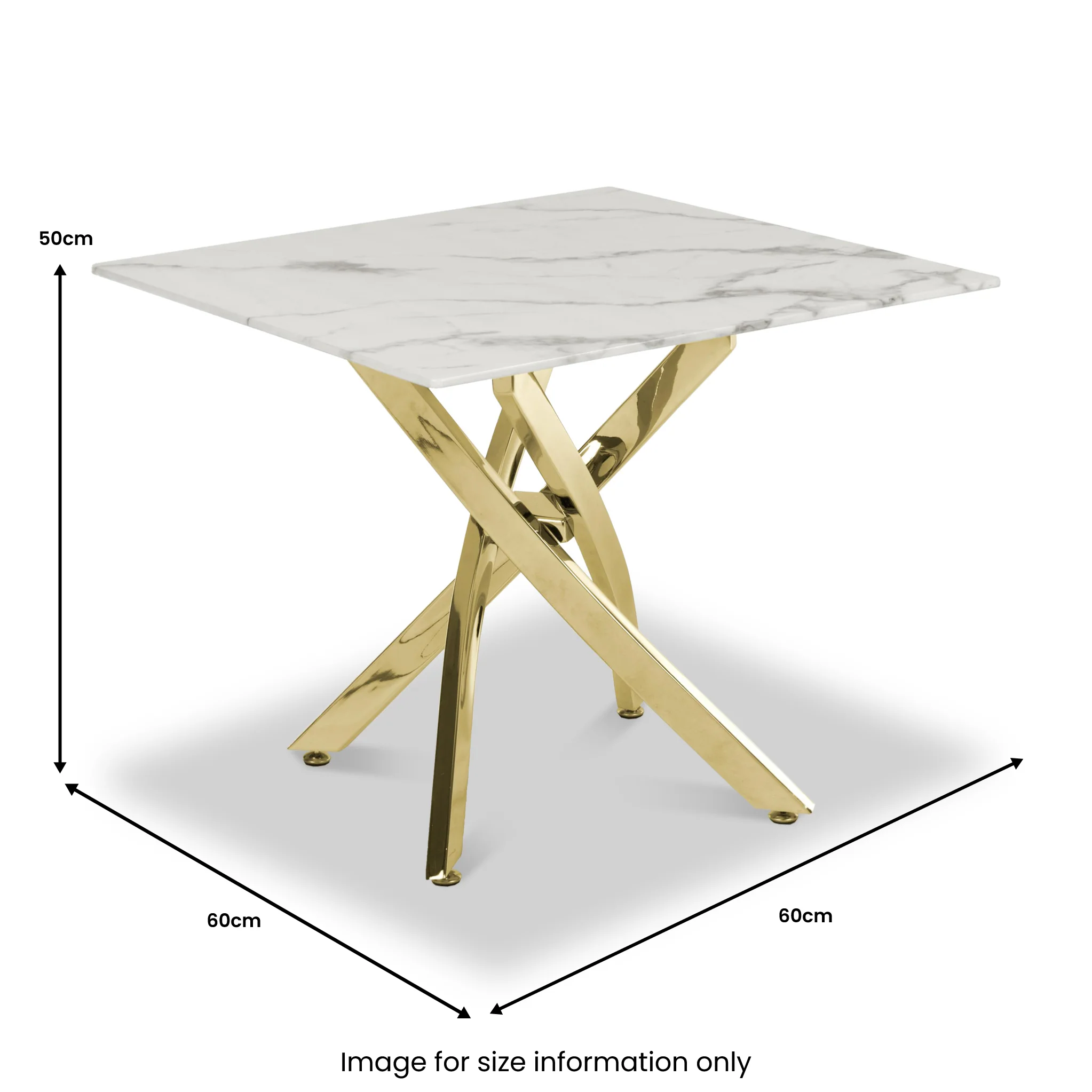 Melody Marble Effect Side Table - Image 7