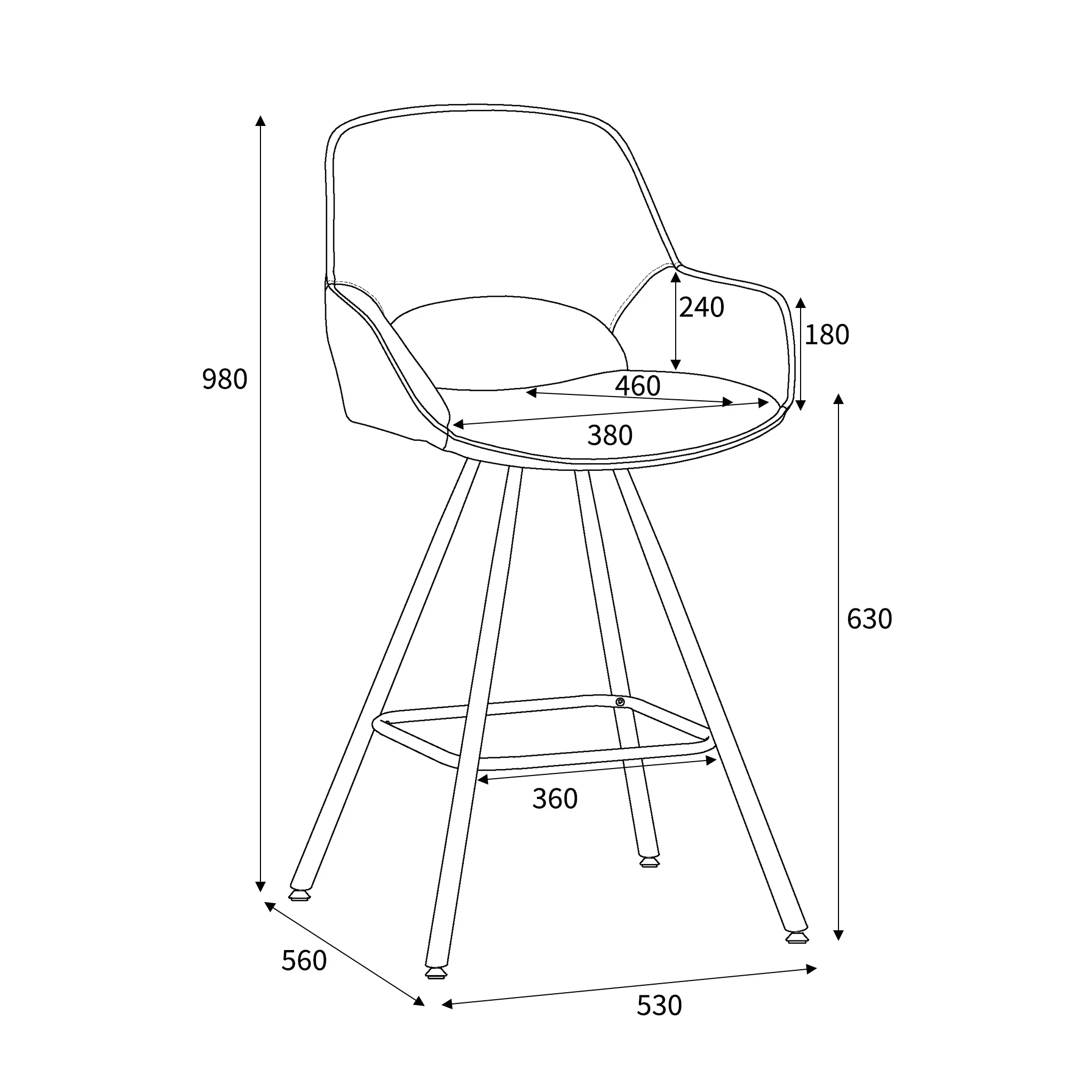 Merril Faux Leather Bar Stool - Image 26