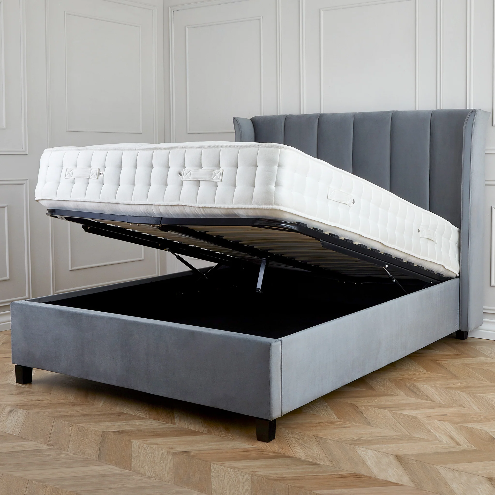 Mia Velvet Ottoman Storage Bed Frame - Image 23
