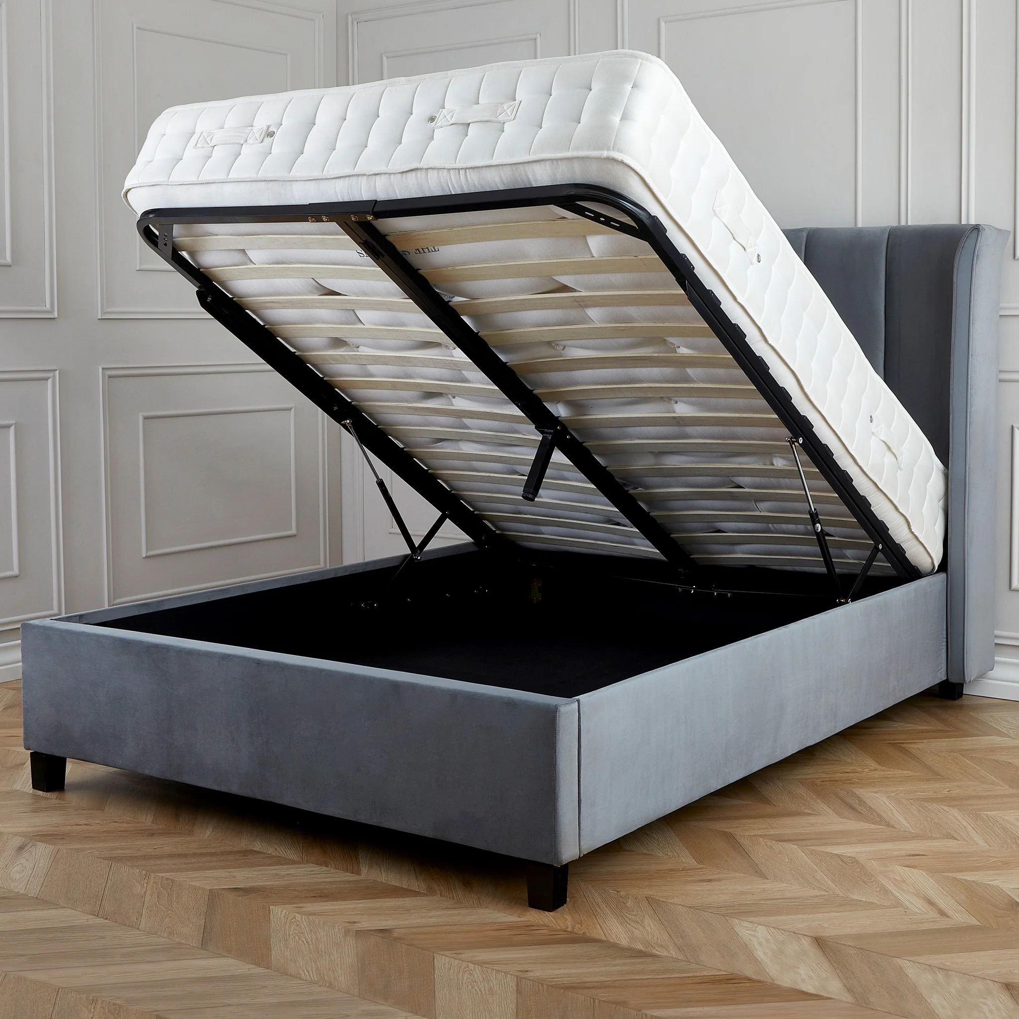 Mia Velvet Ottoman Storage Bed Frame - Image 26