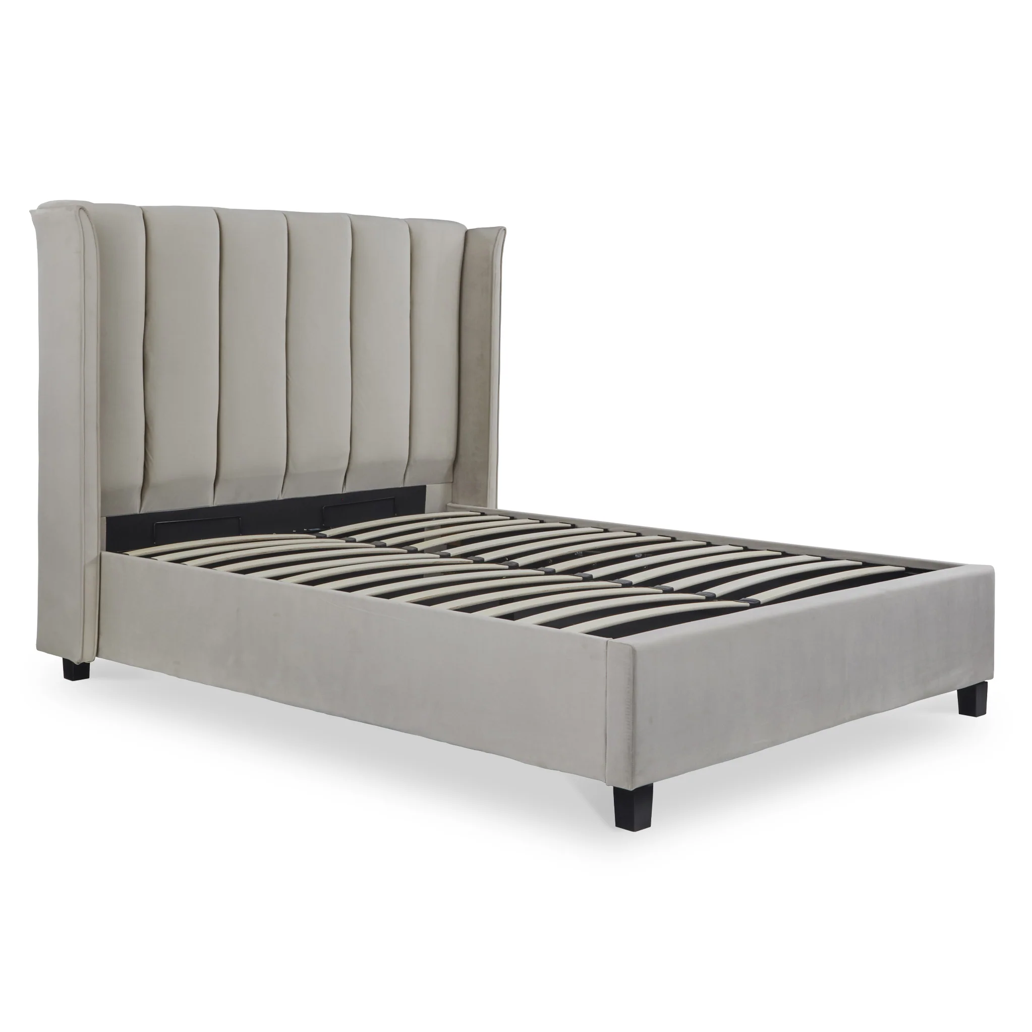Mia Velvet Ottoman Storage Bed Frame - Image 4