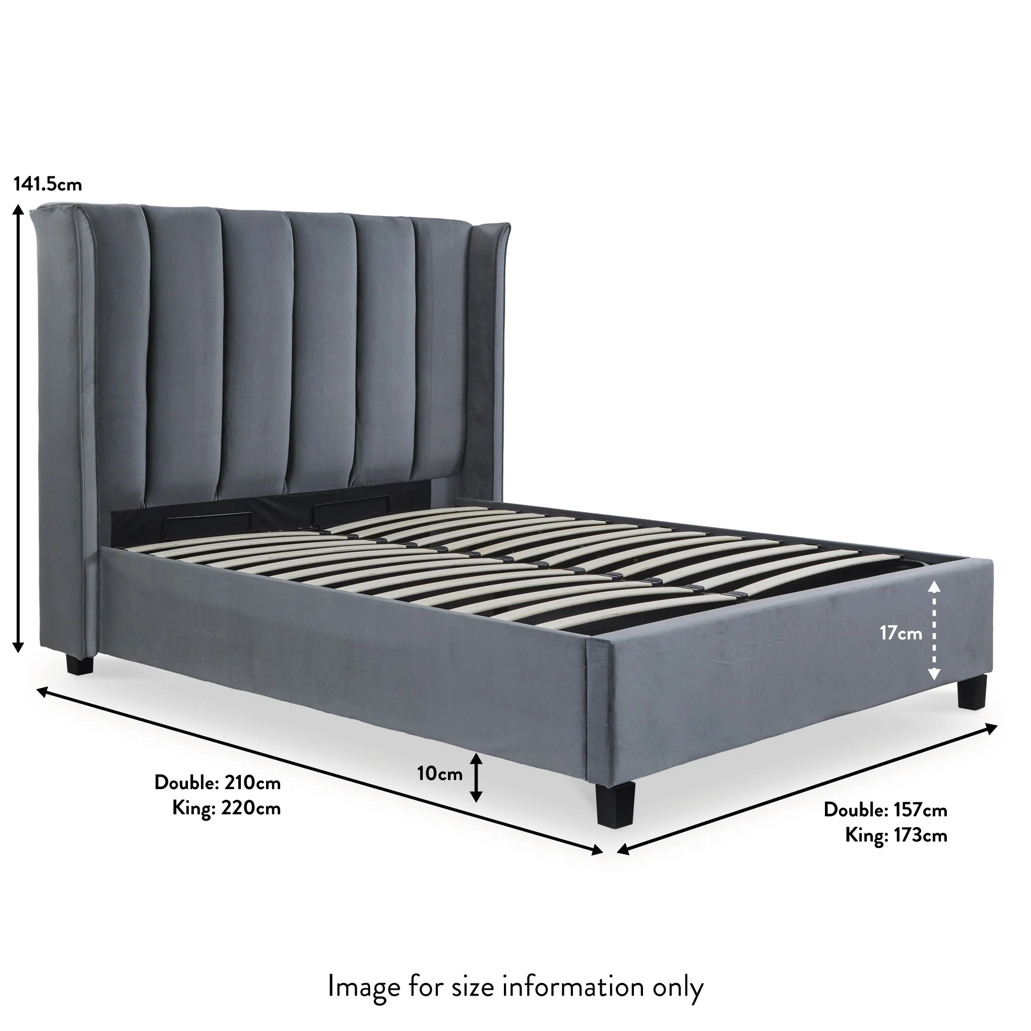 Mia Velvet Ottoman Storage Bed Frame - Image 40