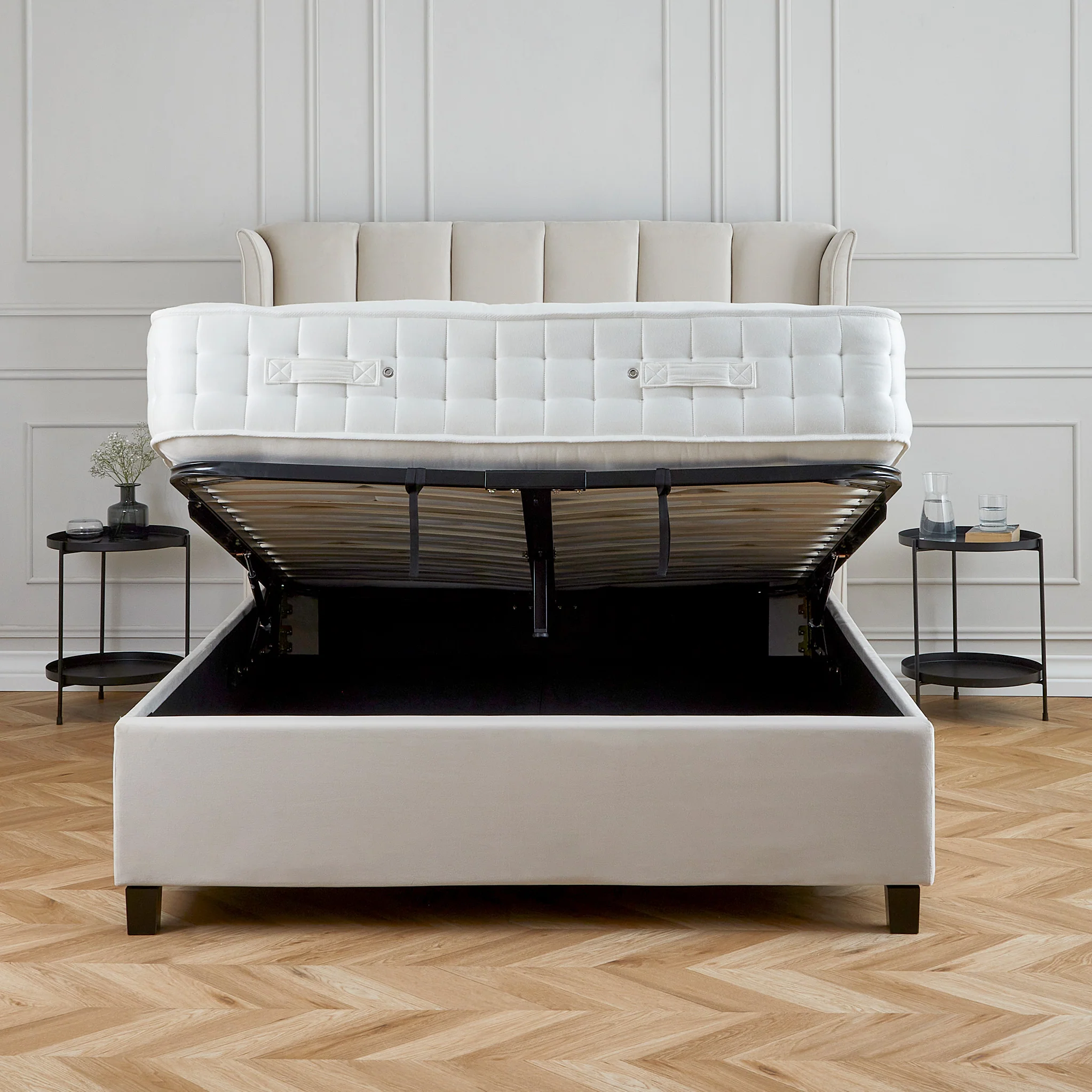 Mia Velvet Ottoman Storage Bed Frame - Image 8