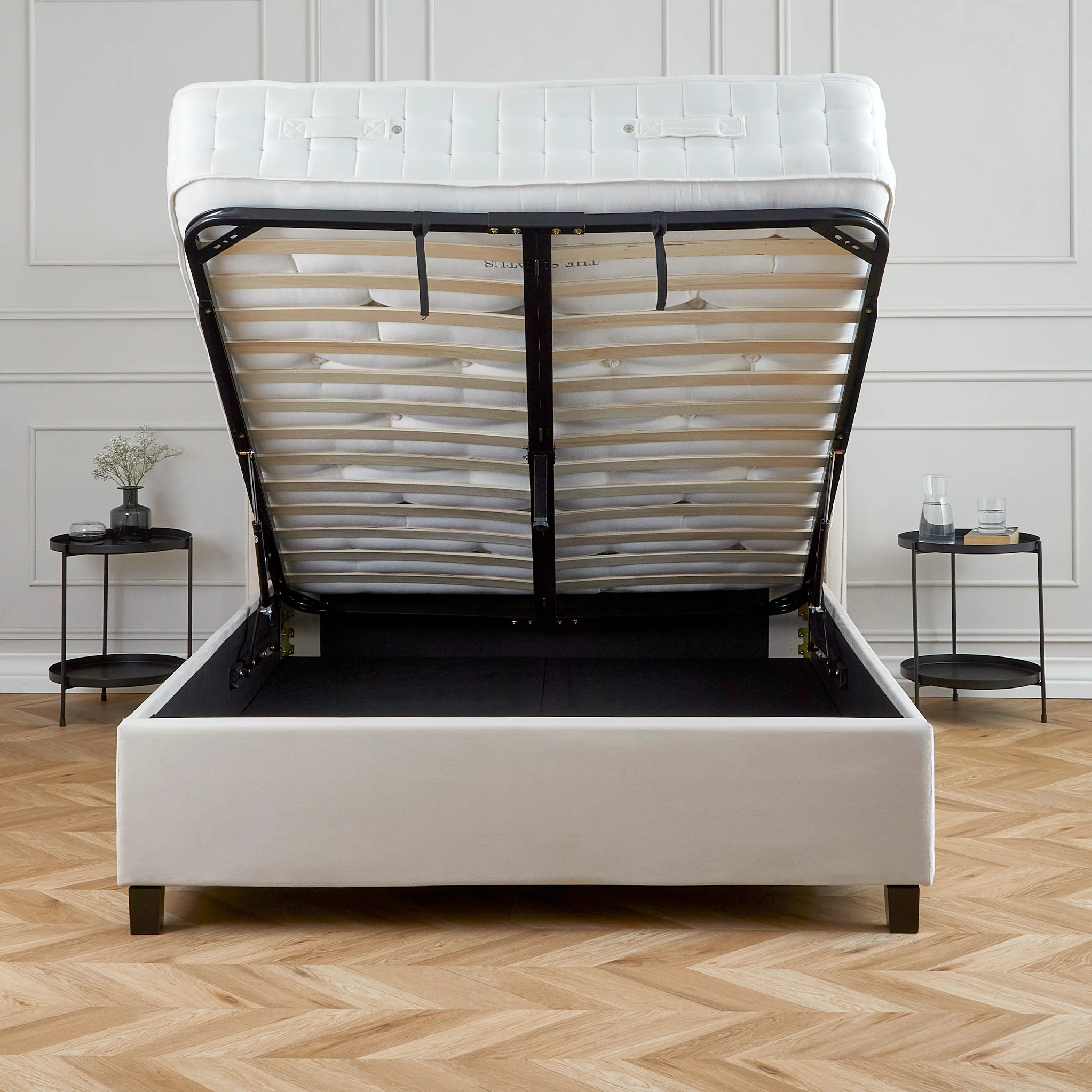 Mia Velvet Ottoman Storage Bed Frame - Image 9