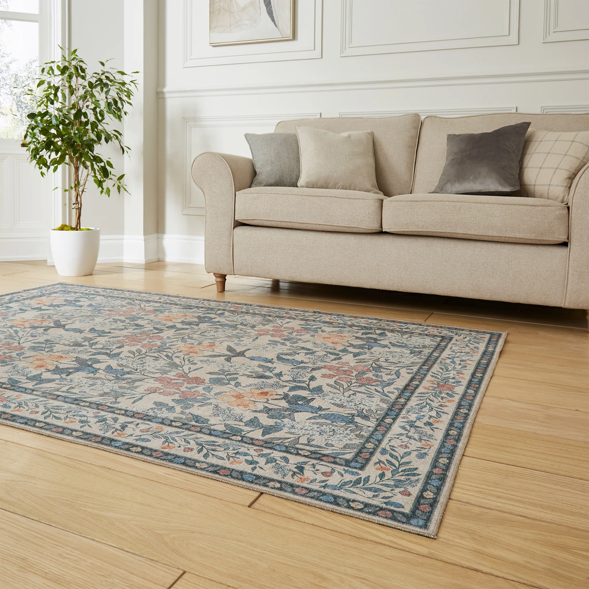 Mila Classic Floral Print Rug - Image 3