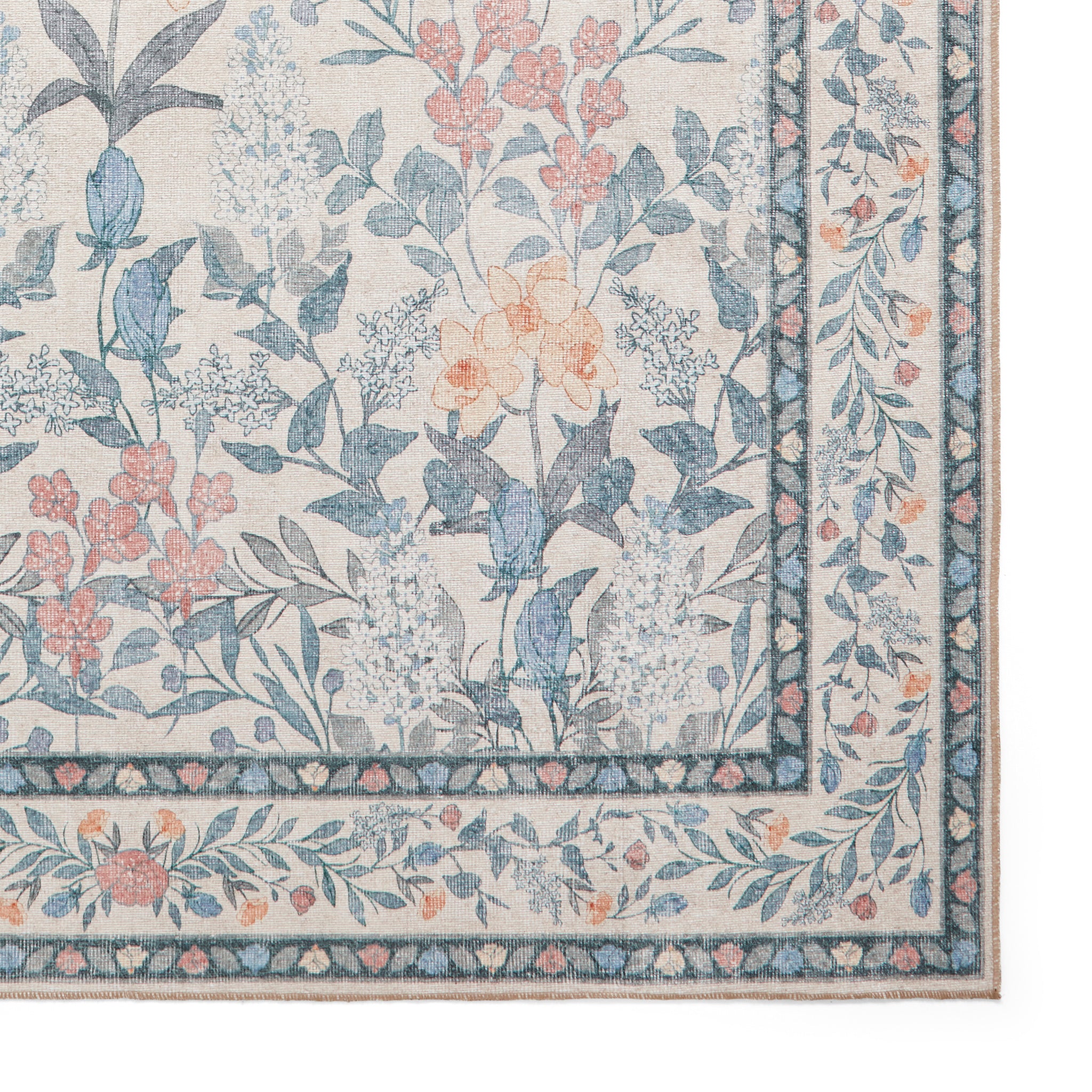 Mila Classic Floral Print Rug - Image 6