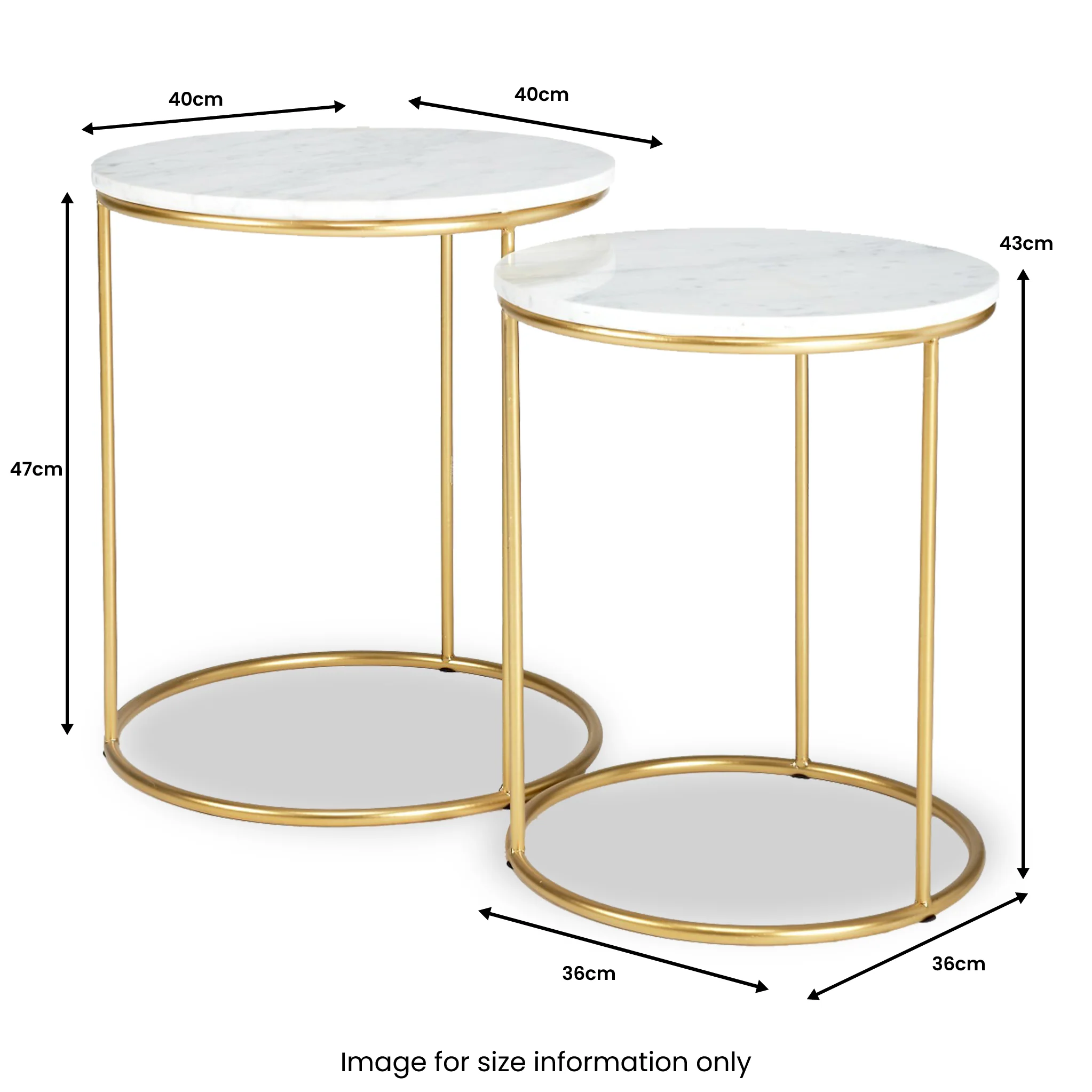Milly Marble Top Round Side Tables - Image 16