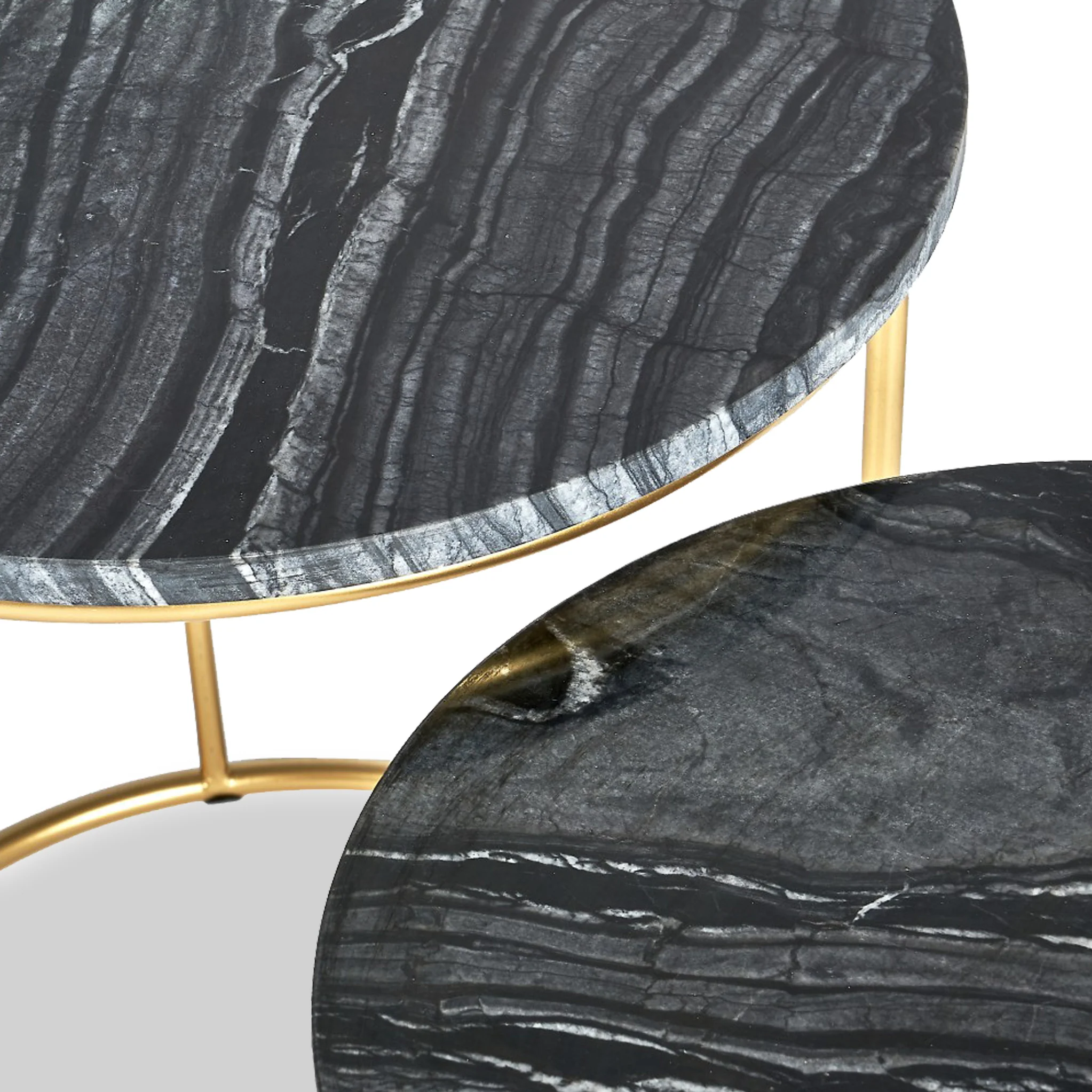 Milly Marble Top Round Side Tables - Image 4