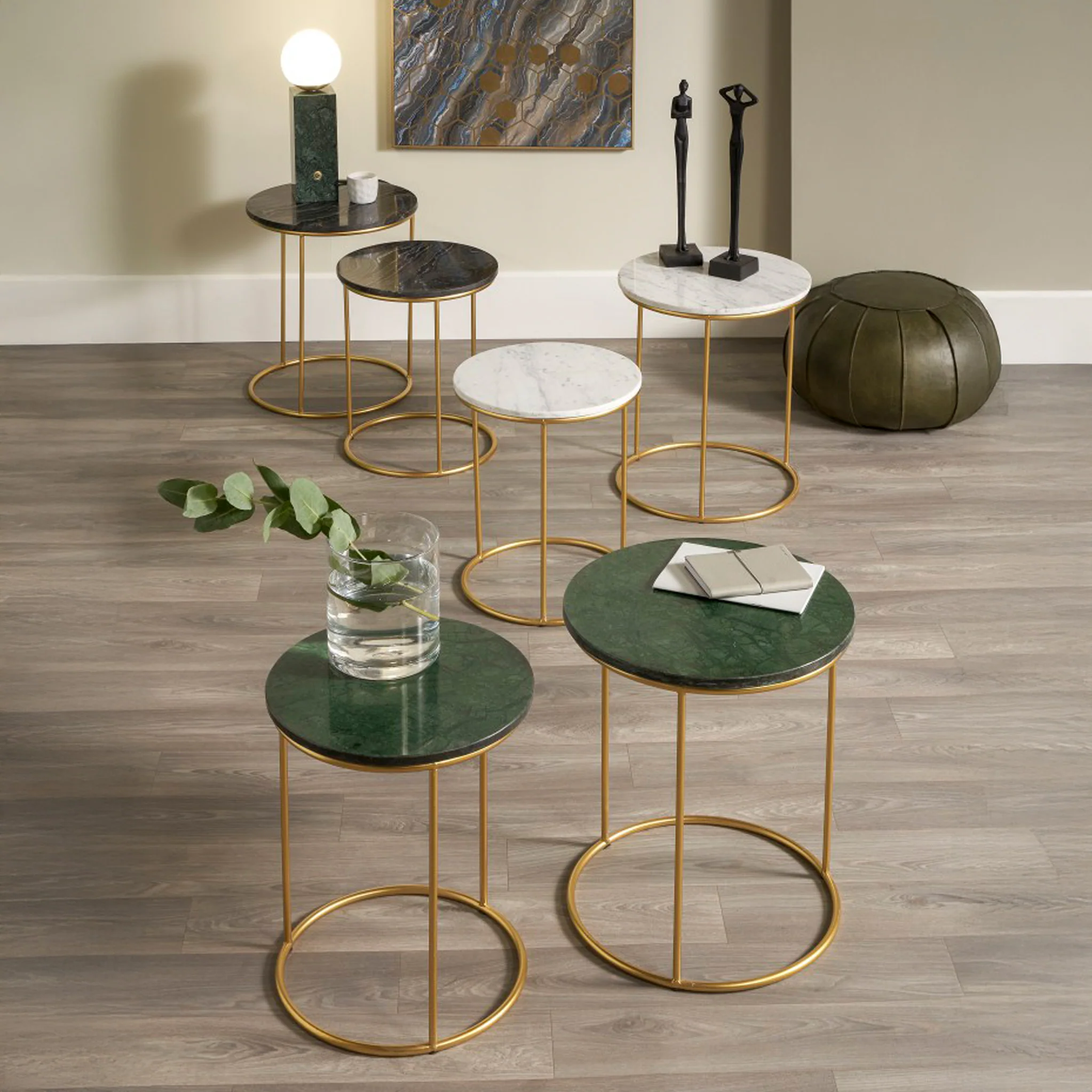 Milly Marble Top Round Side Tables - Image 7