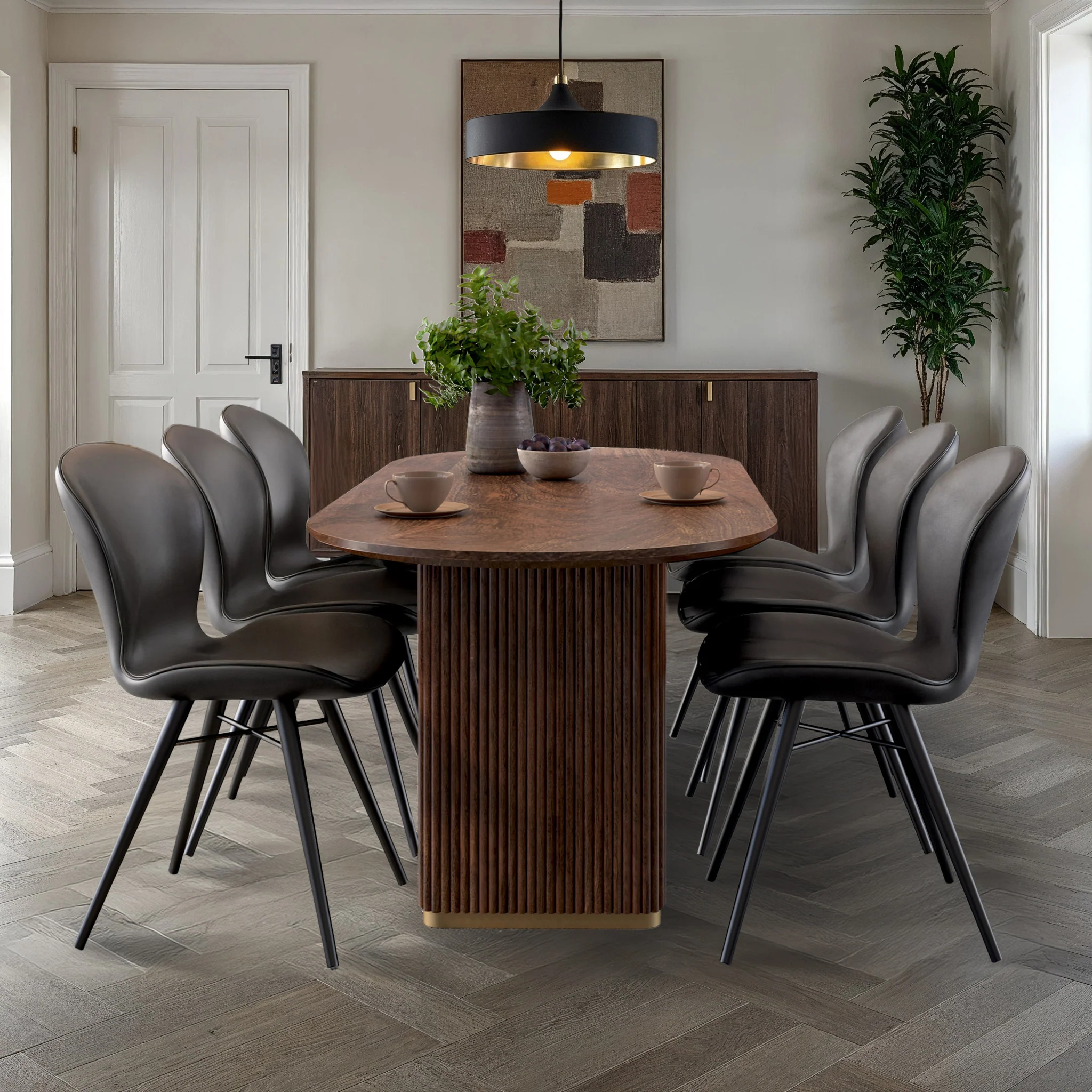 Milo Mango Fluted Dining Table - Image 2