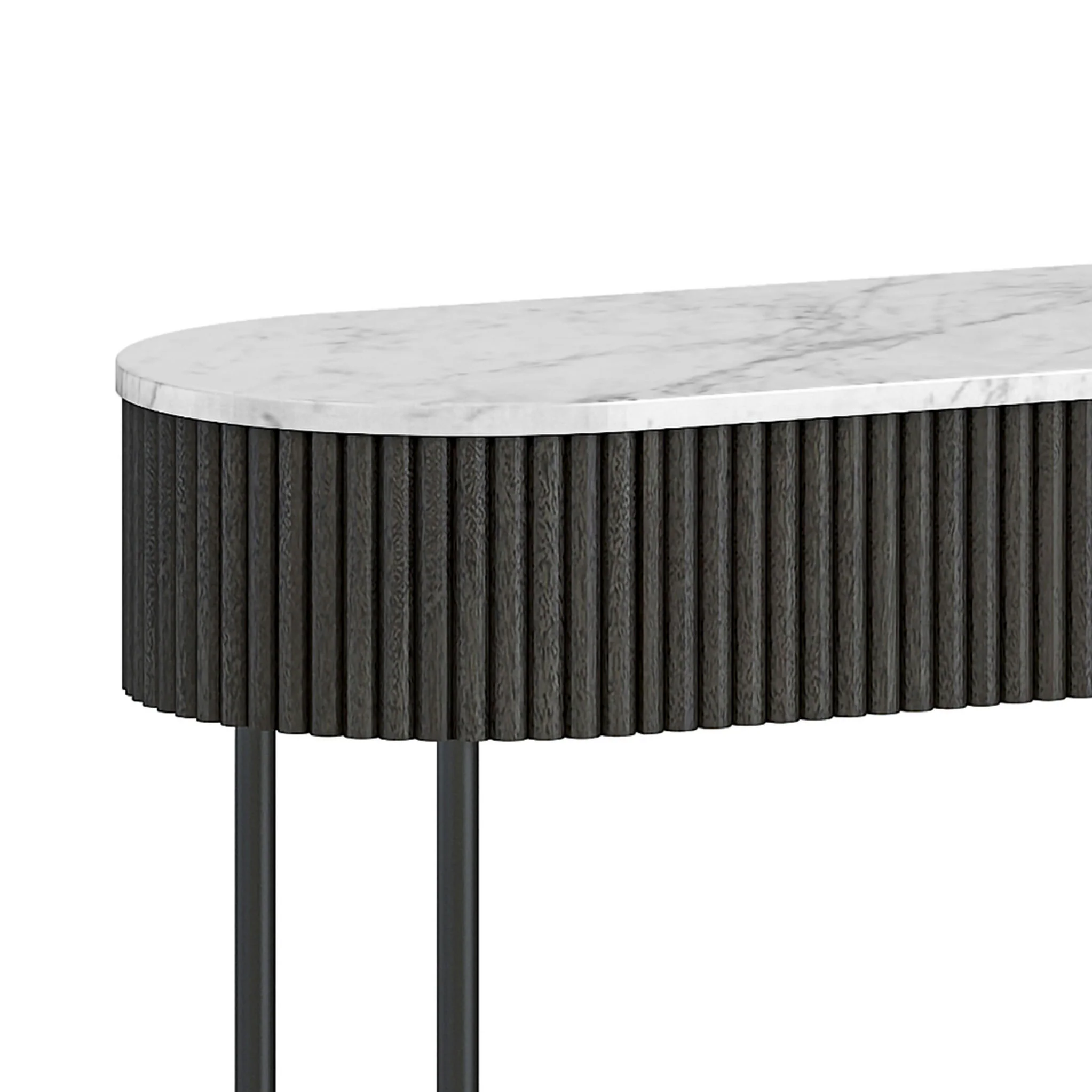 Milo Mango & Marble Fluted Console Table - Image 3