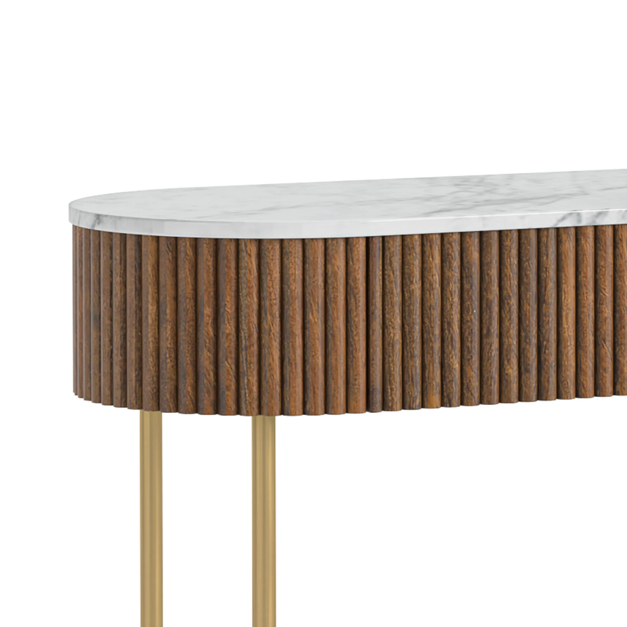 Milo Mango & Marble Fluted Console Table - Image 7