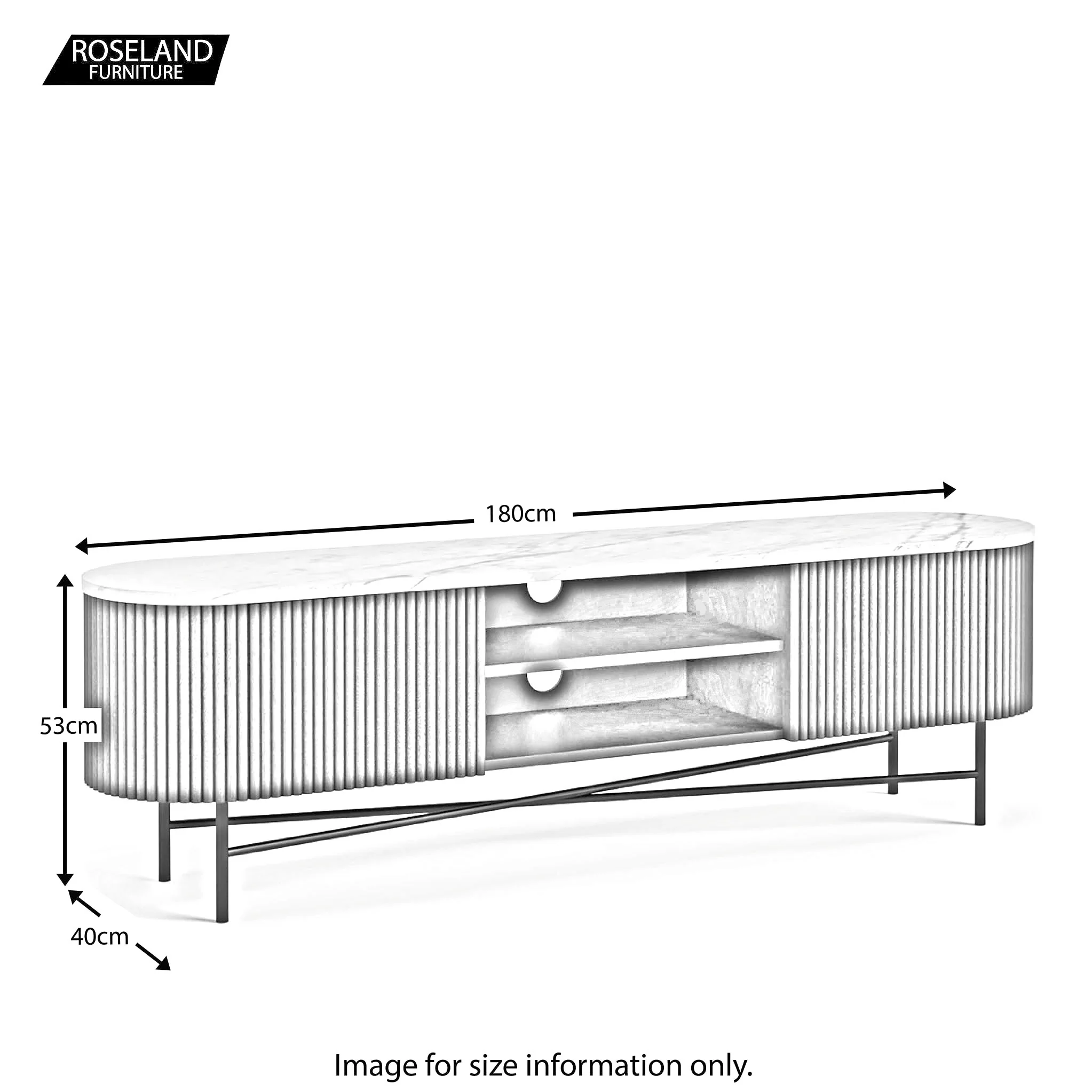 Milo Mango & Marble Fluted Extra Large TV Media Unit - Image 18