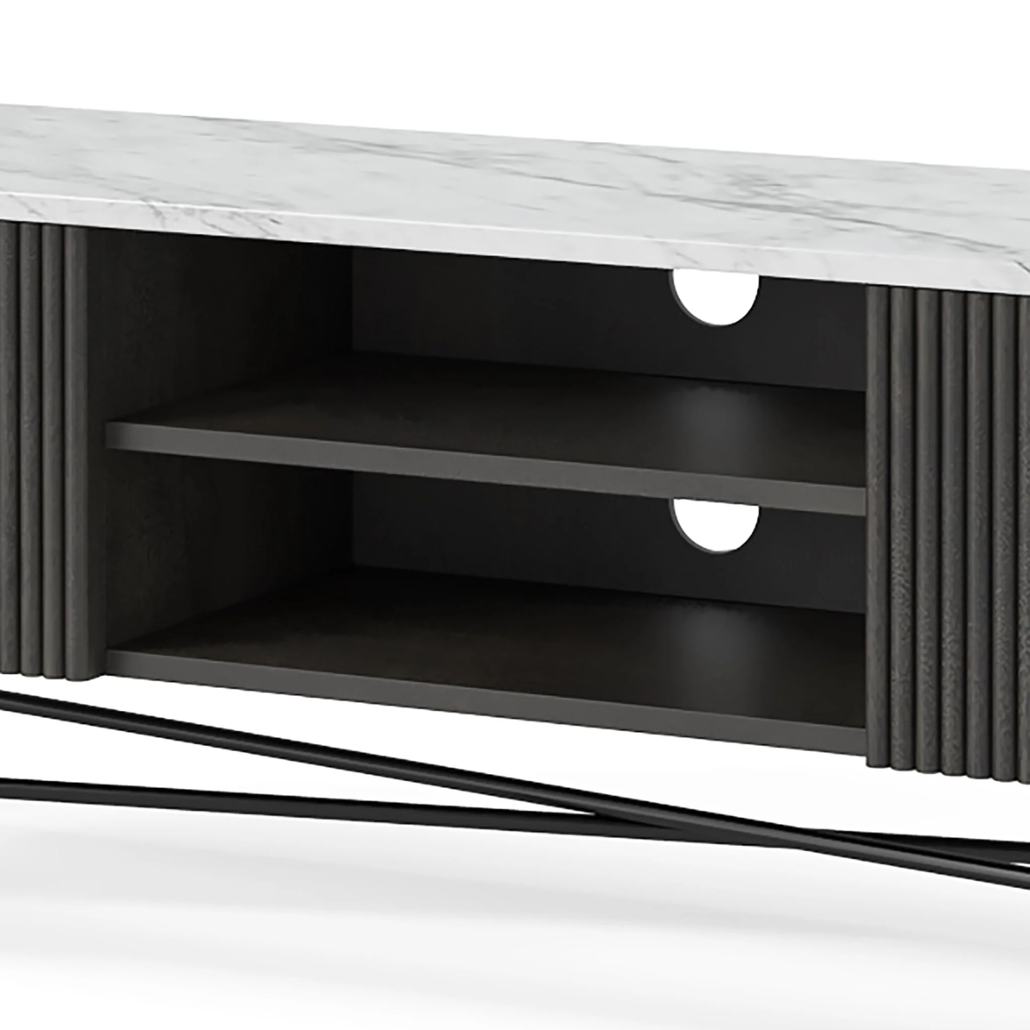 Milo Mango & Marble Fluted Extra Large TV Media Unit - Image 6