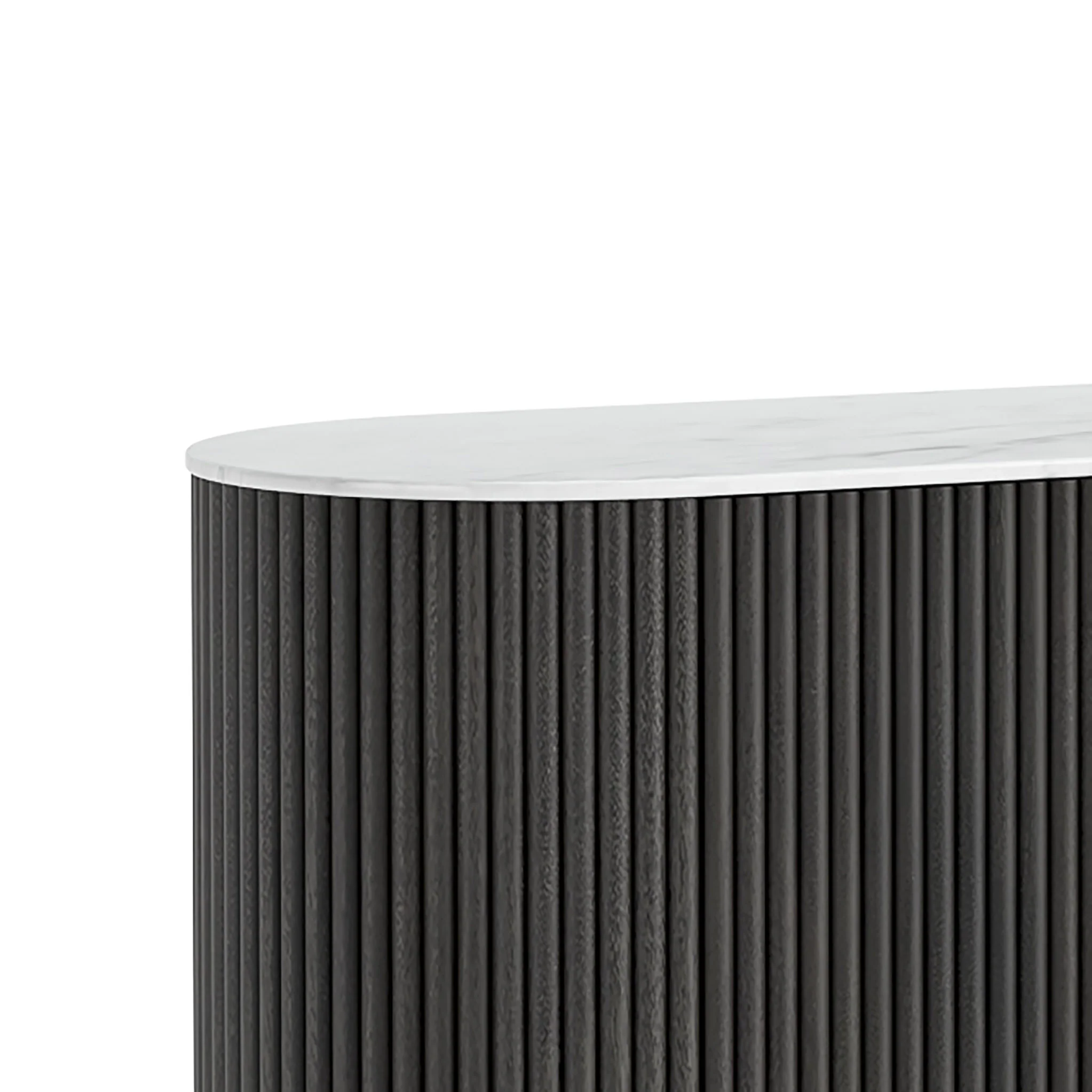 Milo Mango & Marble Fluted Mini Sideboard - Image 3
