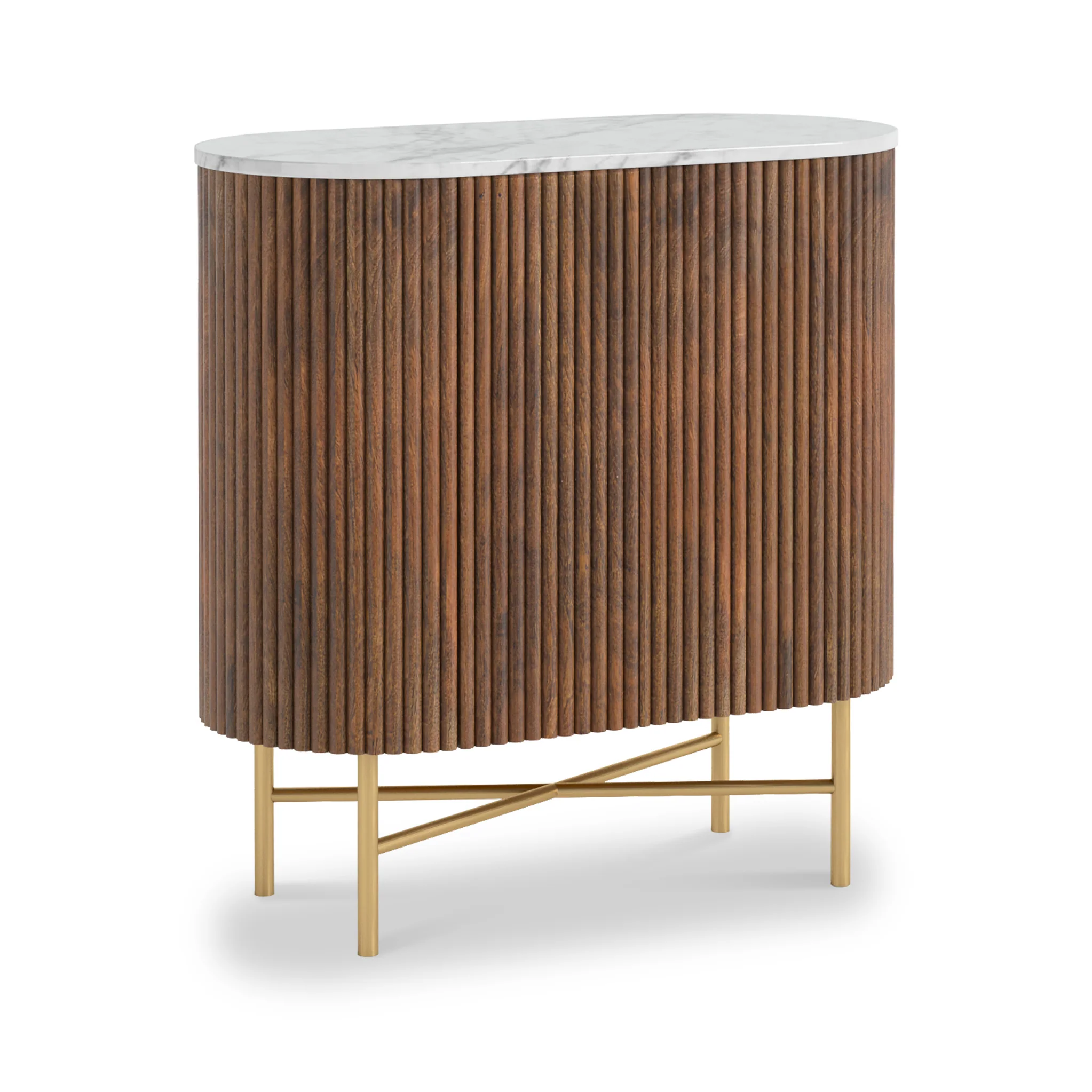 Milo Mango & Marble Fluted Mini Sideboard - Image 7