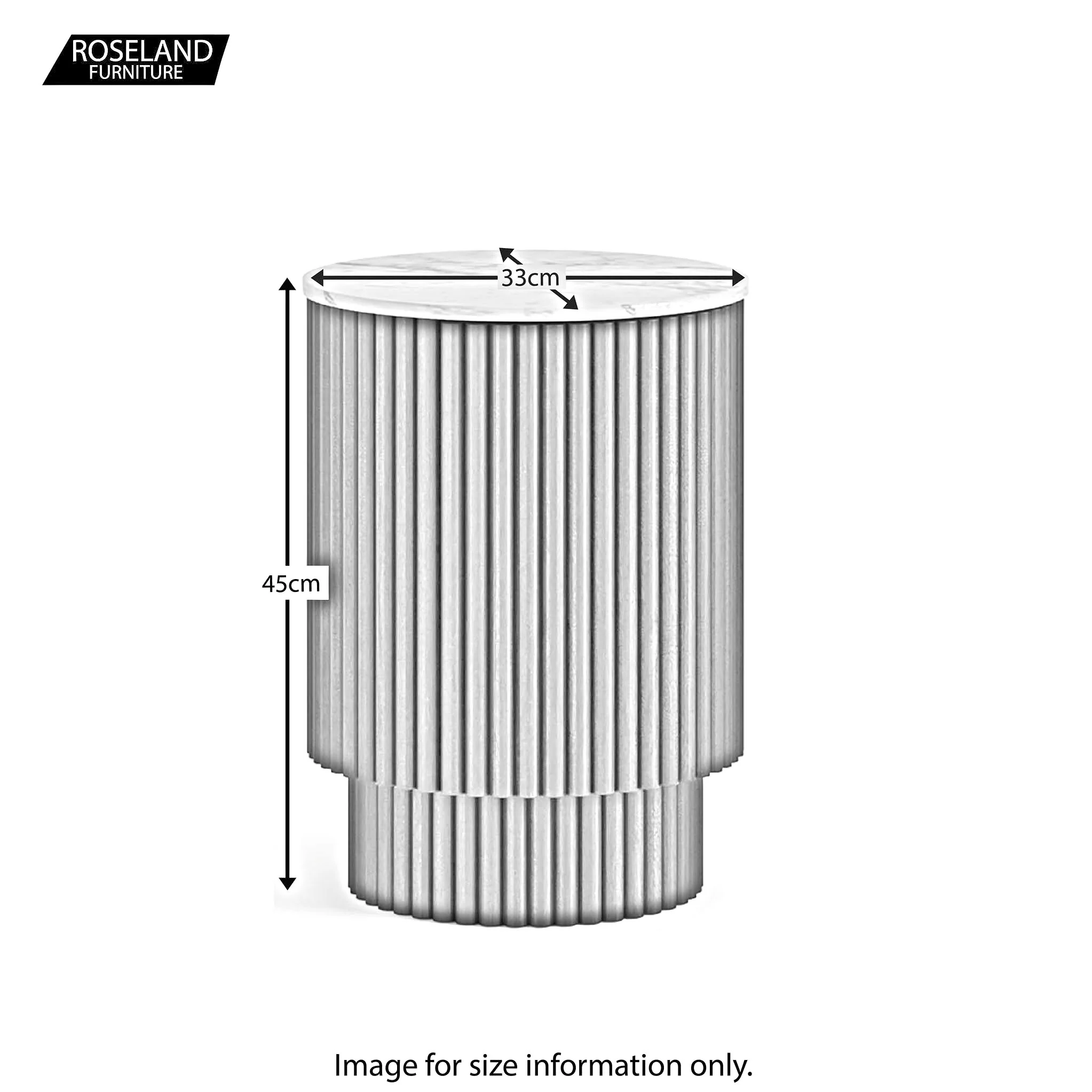 Milo Mango & Marble Fluted Side Table with Door - Image 14