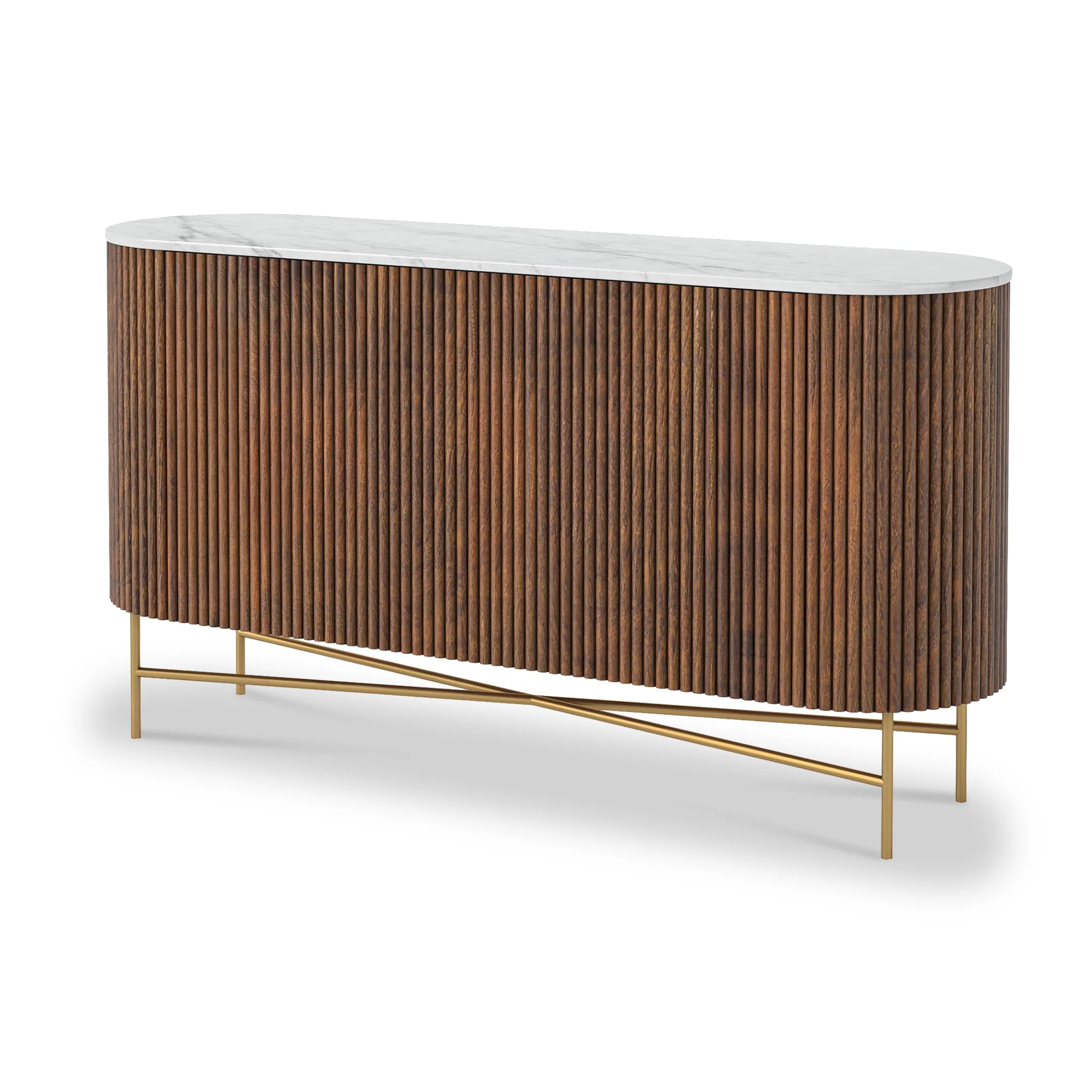 Milo Mango & Marble Fluted Sideboard - Image 12